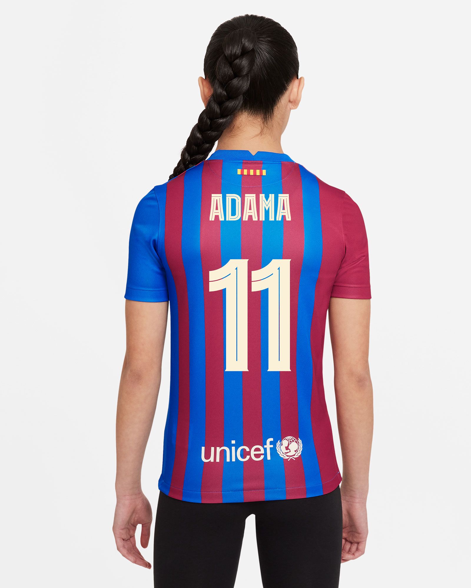 Camiseta 1ª FC Barcelona 2021/2022 Adama para niño - Fútbol Factory
