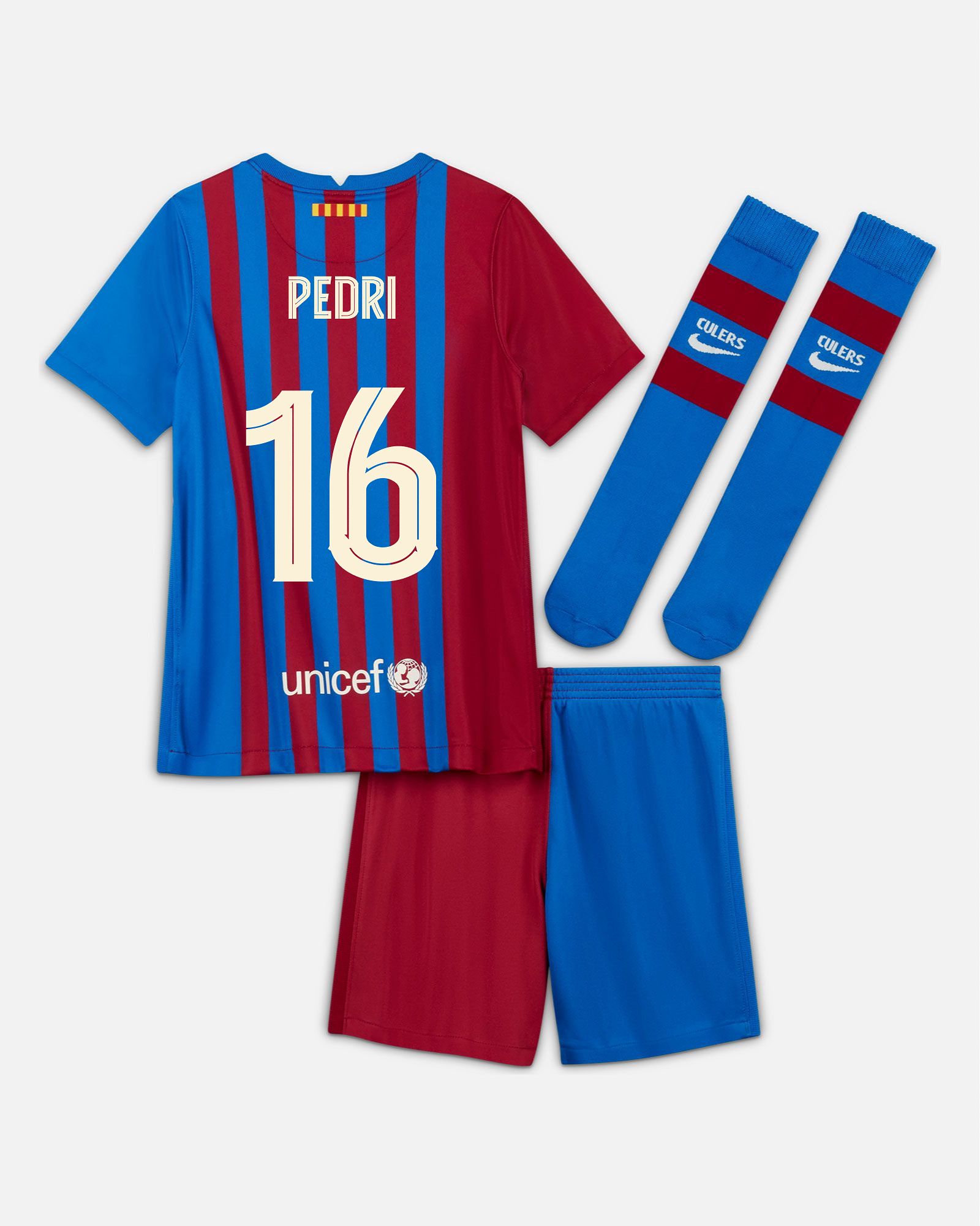 Miniconjunto 1ª FC Barcelona 2021/2022 Pedri - Fútbol Factory