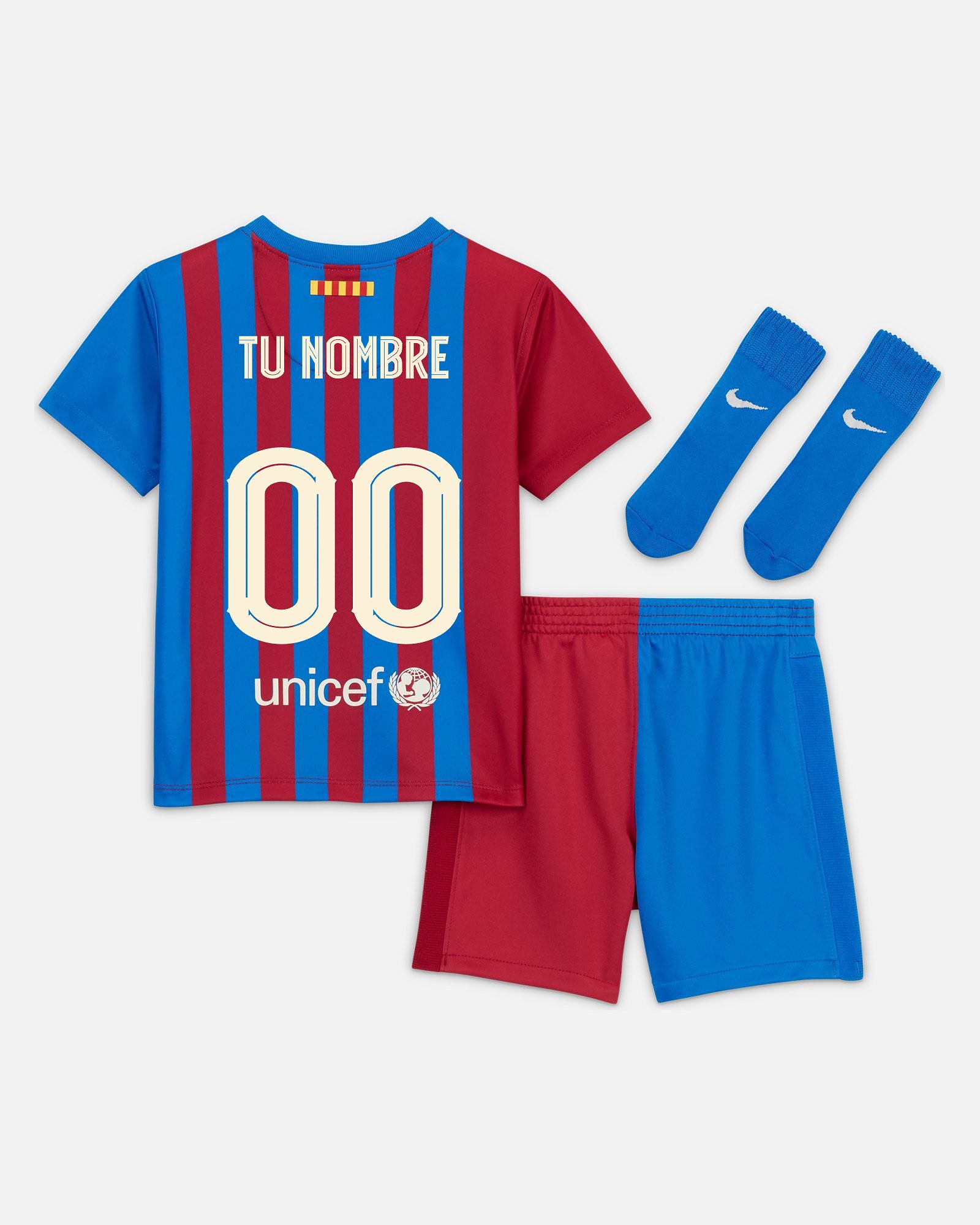 Miniconjunto 1ª FC Barcelona 2021/2022 personalizada - Fútbol Factory