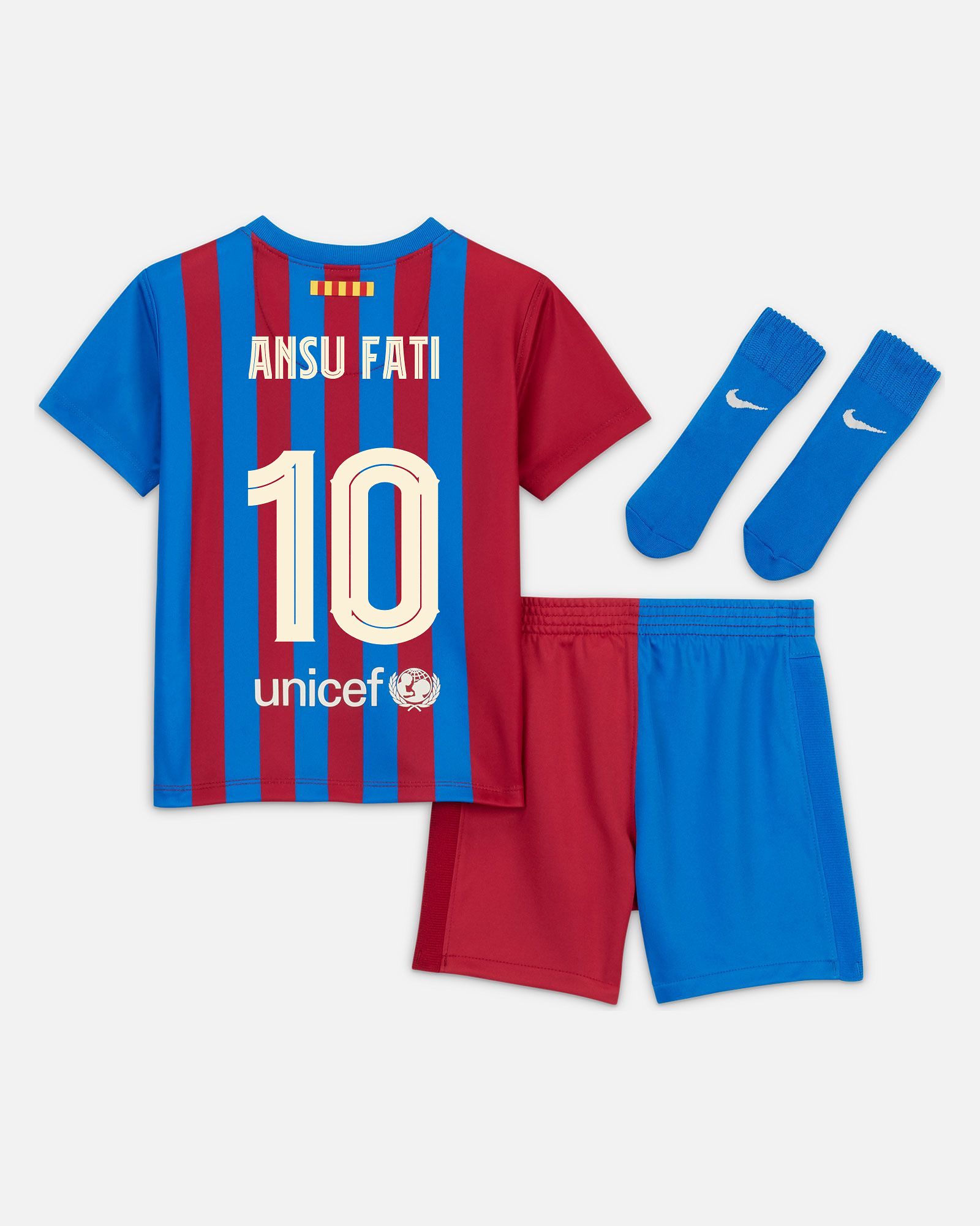 Miniconjunto 1ª FC Barcelona 2021/2022 Ansu Fati - Fútbol Factory