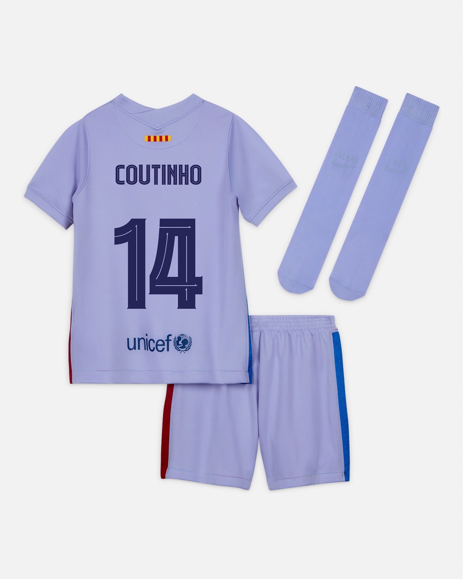 Conjunto 2ª FC Barcelona 2021/2022 Coutinho - Fútbol Factory