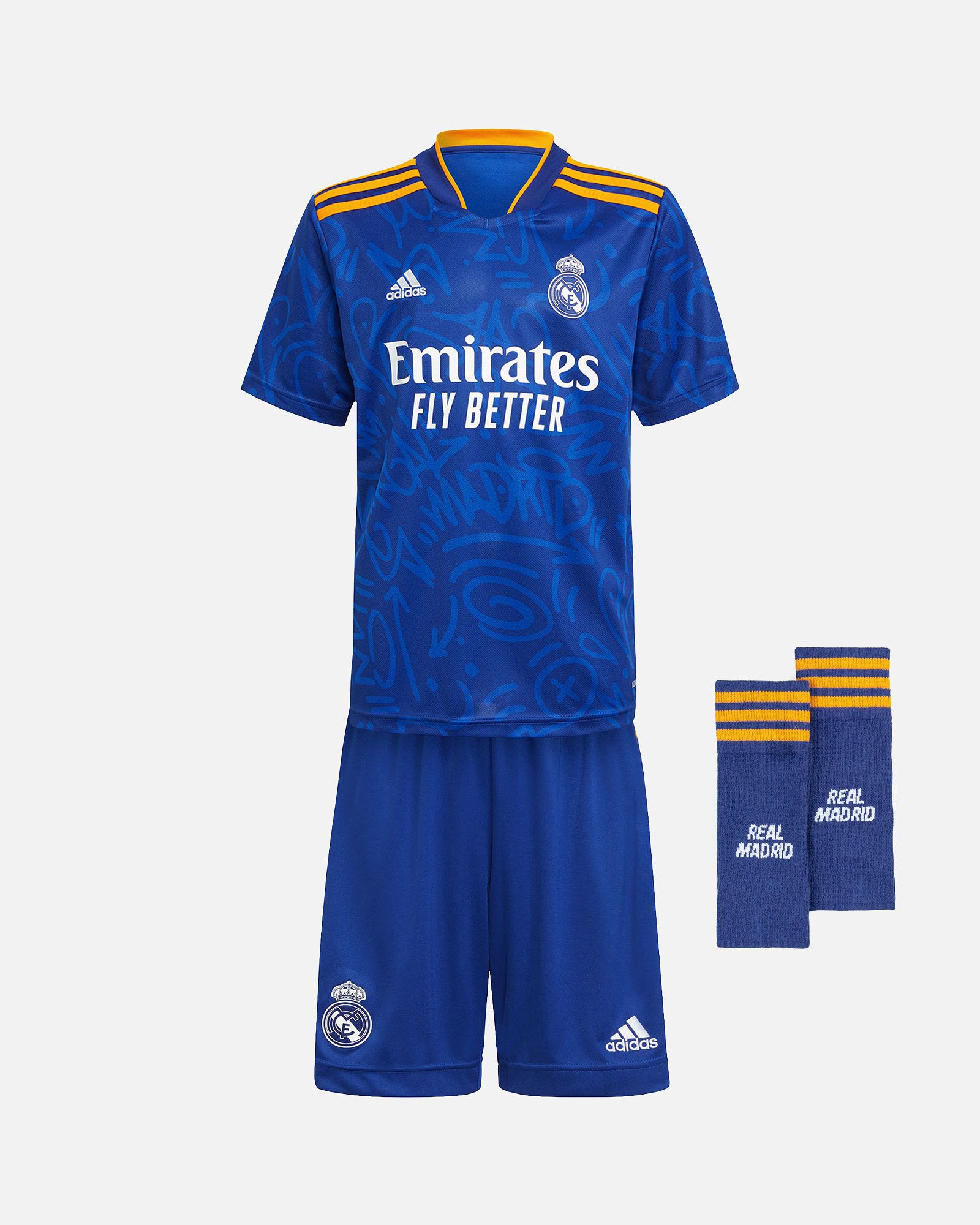 Conjunto 2ª Real Madrid 2021/2022 para niño
