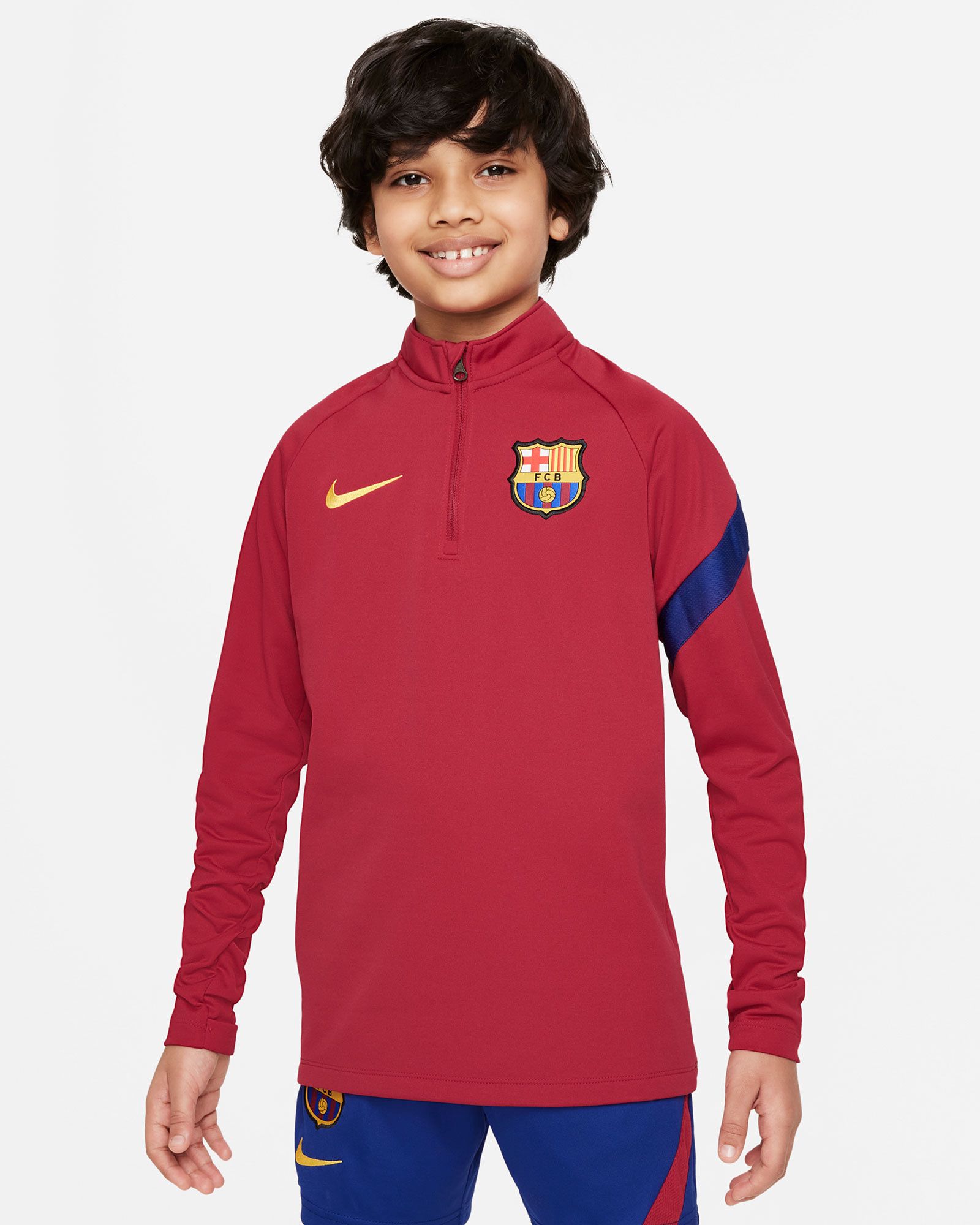 Sudadera de Training FC Barcelona 2021/2022 Academy Pro Niño Rojo - Fútbol Factory