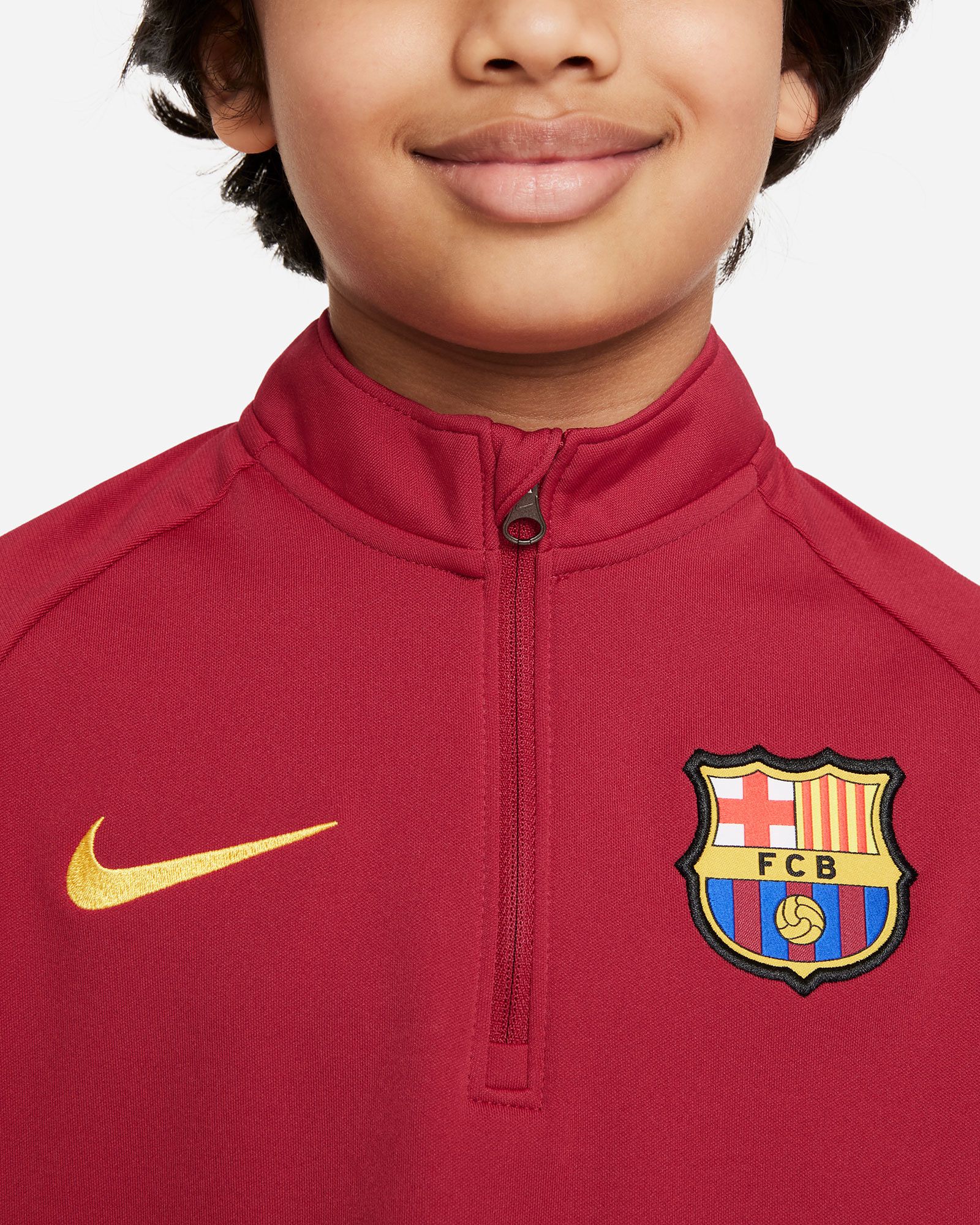 Sudadera de Training FC Barcelona 2021/2022 Academy Pro Niño Rojo - Fútbol Factory