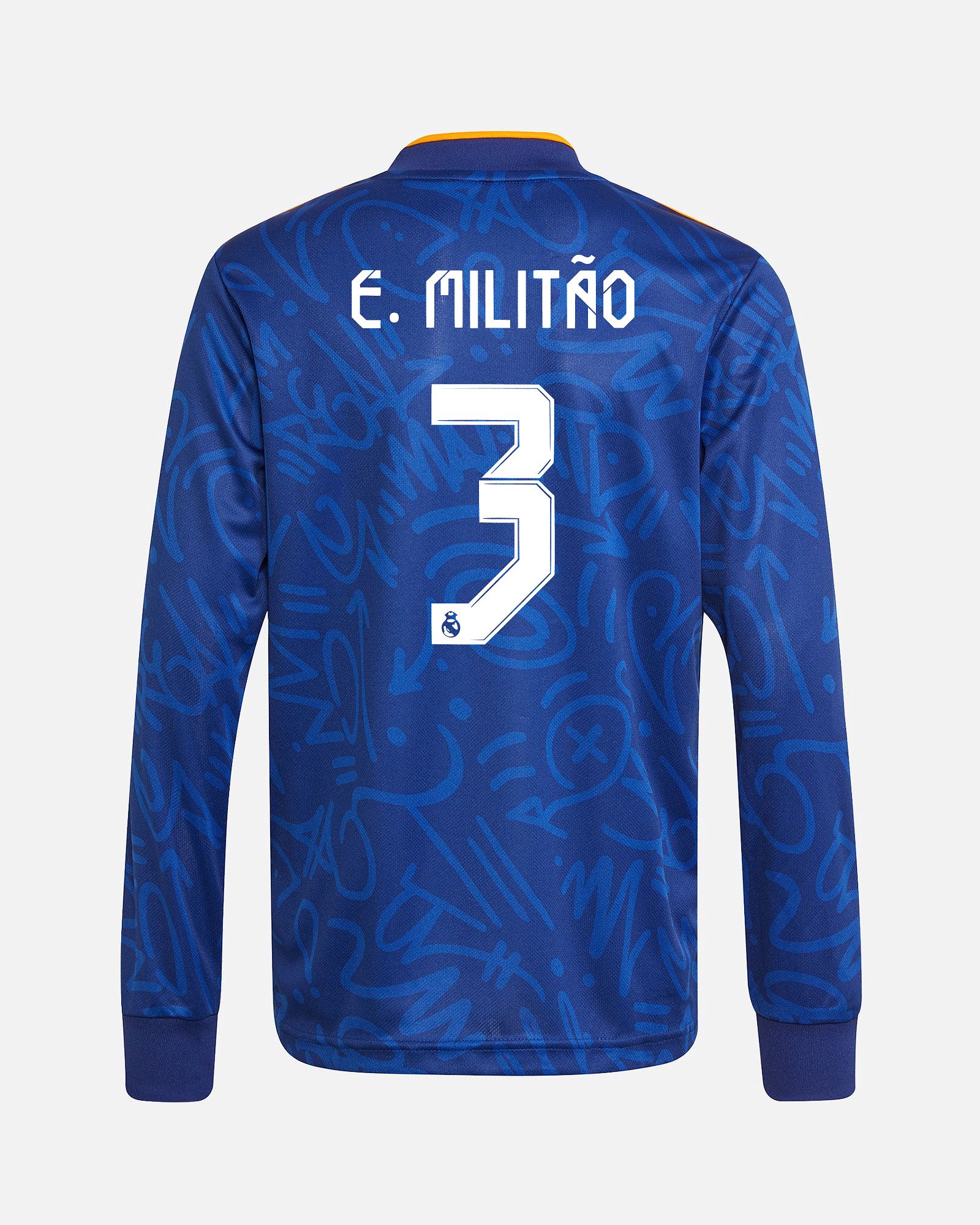 Camiseta de manga larga 2ª Real Madrid 2021/2022 E. Militao - Fútbol Factory