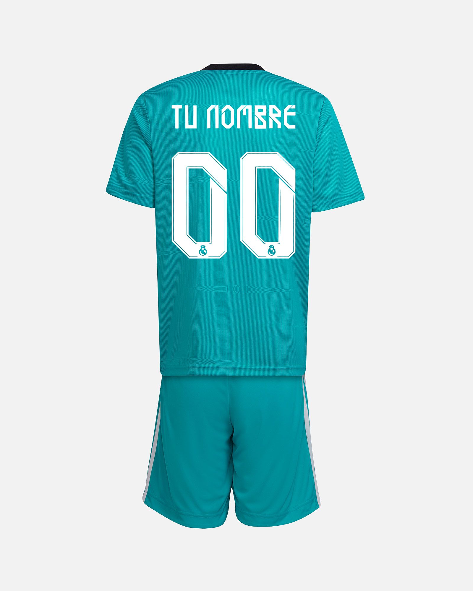 Conjunto 3ª Real Madrid 2021/2022 personalizada - Fútbol Factory