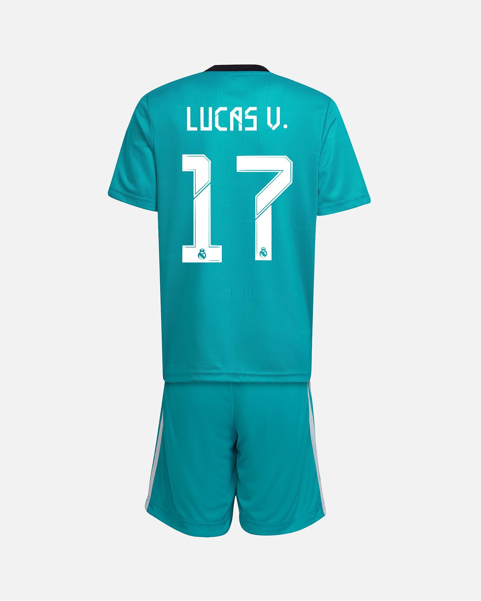 Conjunto 3ª Real Madrid 2021/2022 Lucas V. - Fútbol Factory