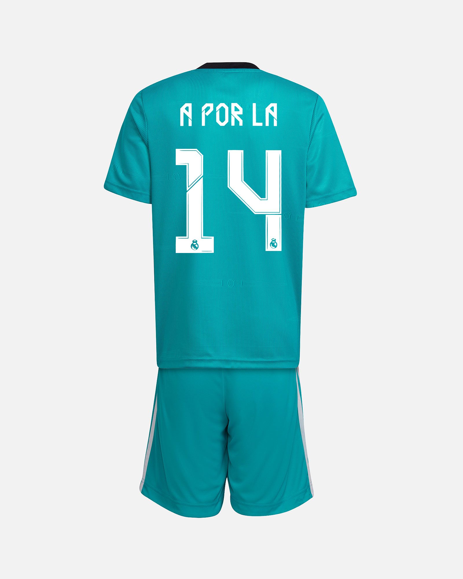Conjunto 3ª Real Madrid 2021/2022 A POR LA 14 - Fútbol Factory