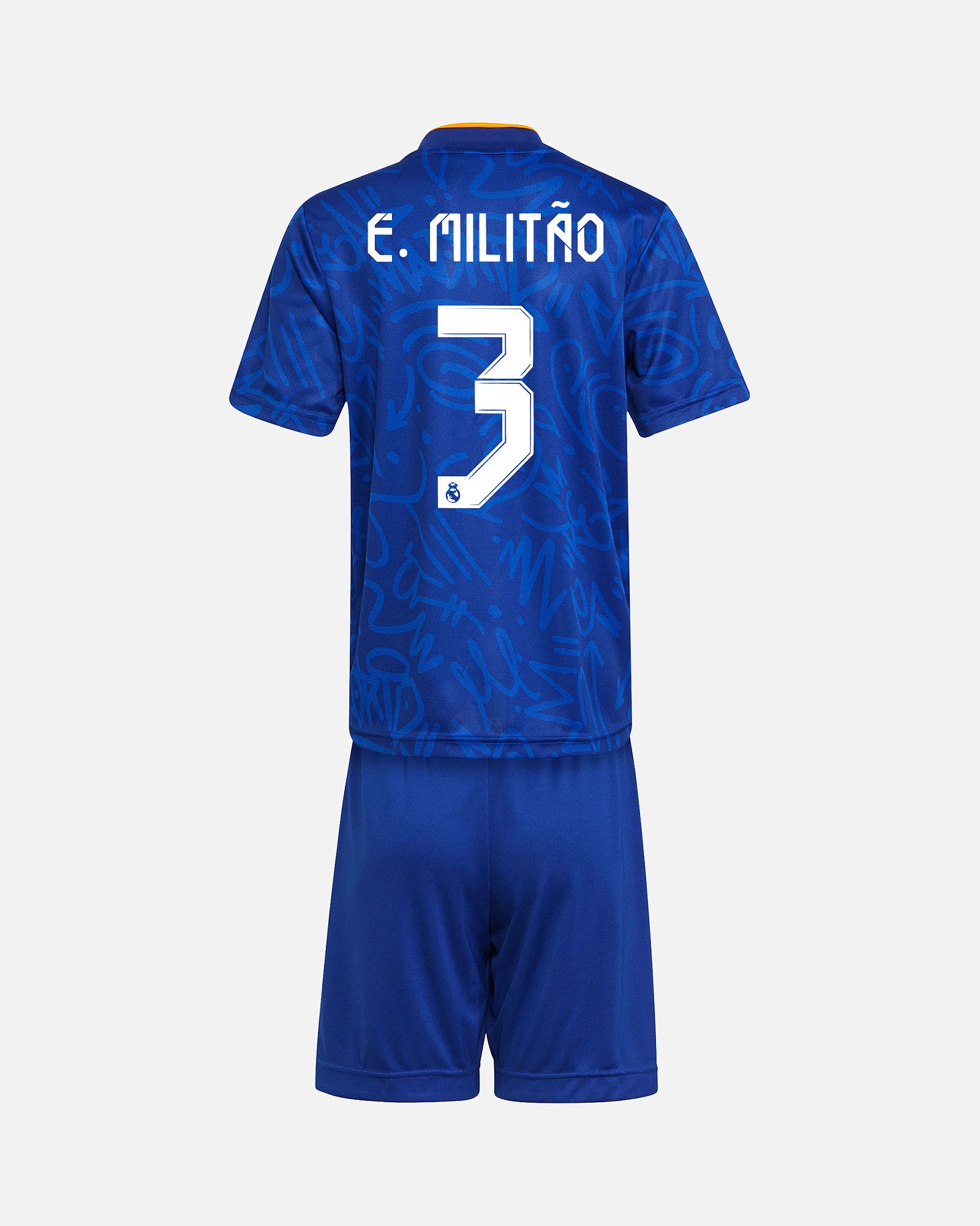 Conjunto 2ª Real Madrid 2021/2022 E. Militao - Fútbol Factory