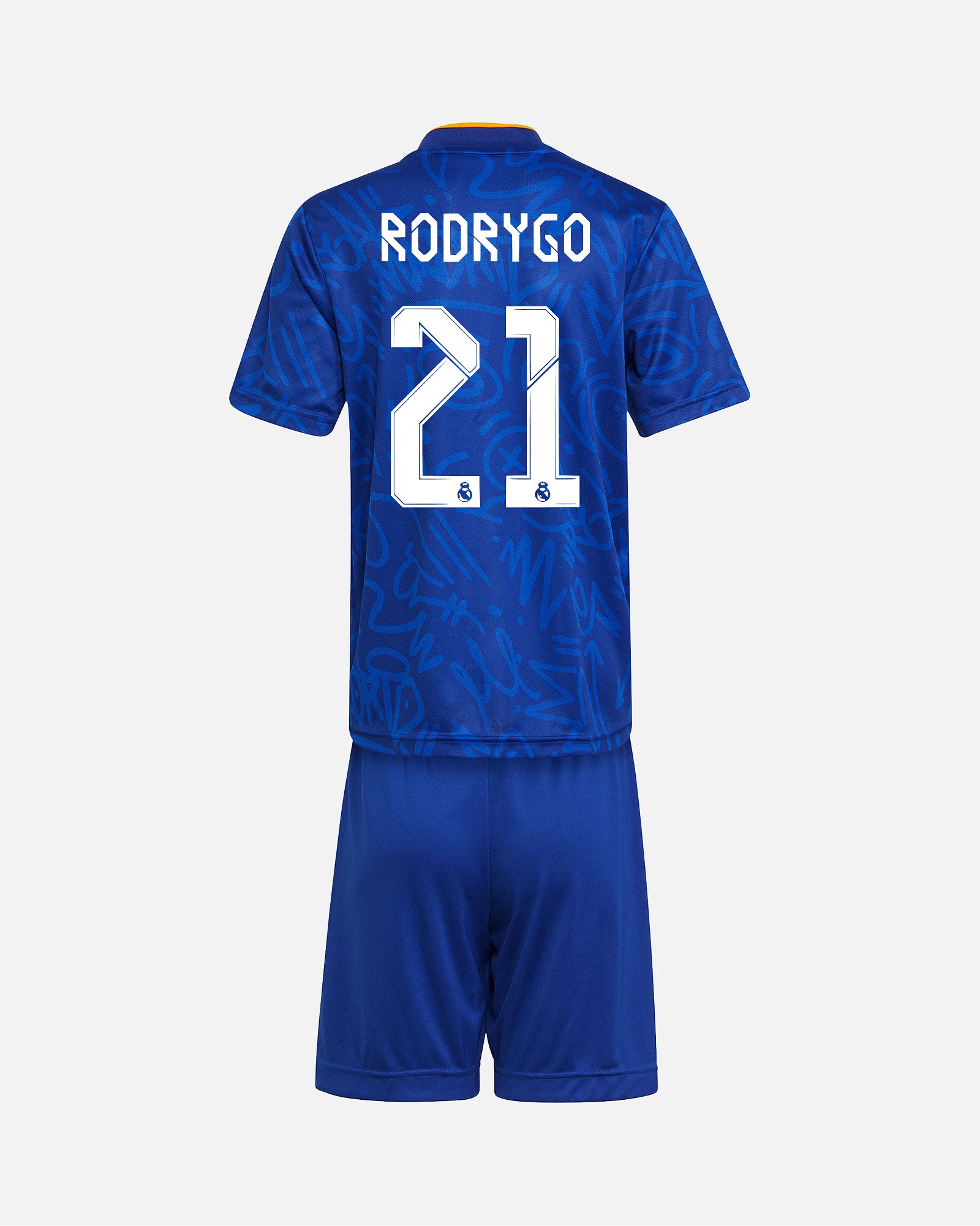 Conjunto 2ª Real Madrid 2021/2022 Rodrygo - Fútbol Factory