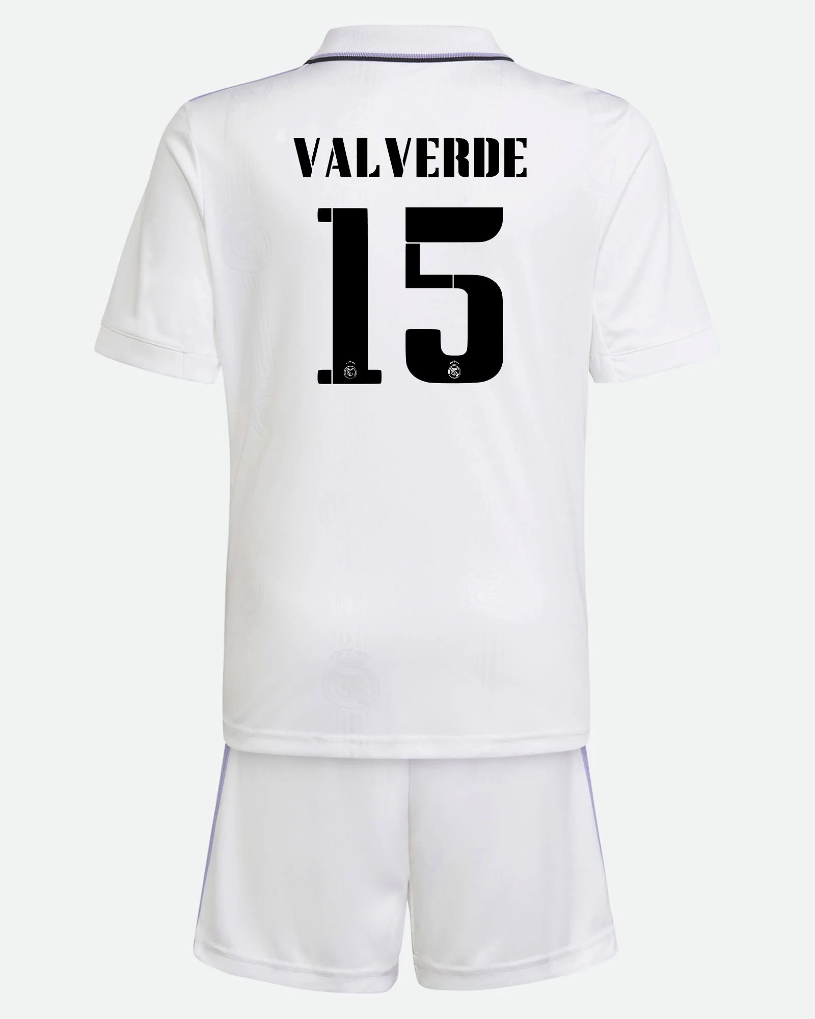 Miniconjunto 1ª Real Madrid 2022/2023 Valverde - Fútbol Factory