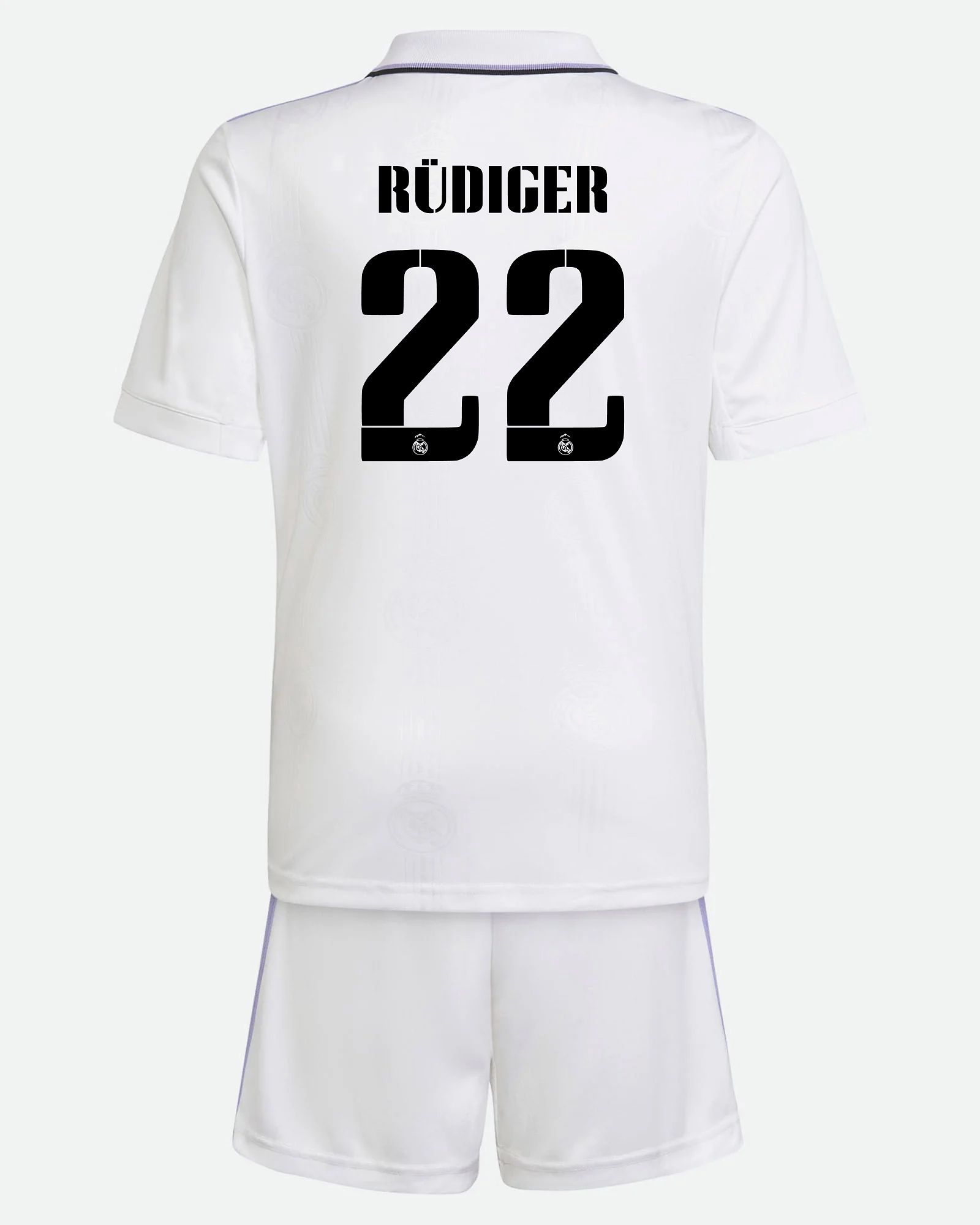 Miniconjunto 1ª Real Madrid 2022/2023 Rüdiger - Fútbol Factory