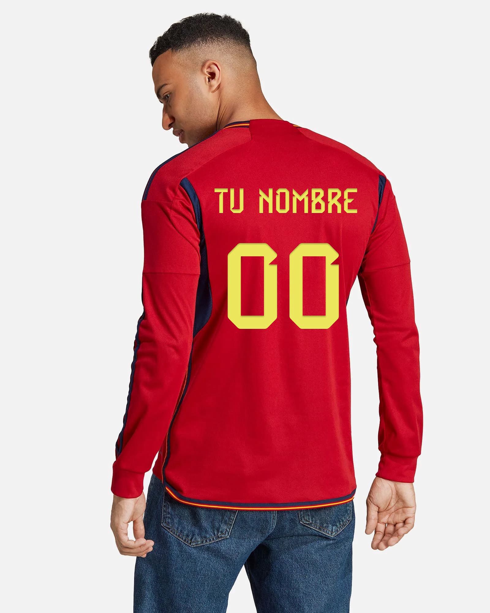 Camiseta 1ª España 2022/2023 LS PERSONALIZADO - Fútbol Factory