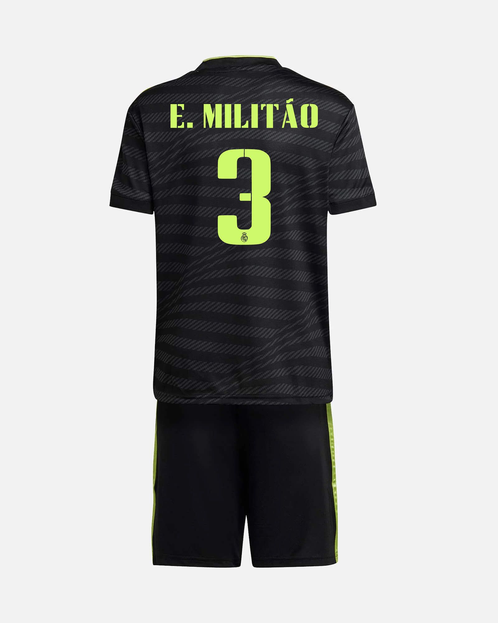 Conjunto 3ª Real Madrid 2022/2023 E. Militão - Fútbol Factory