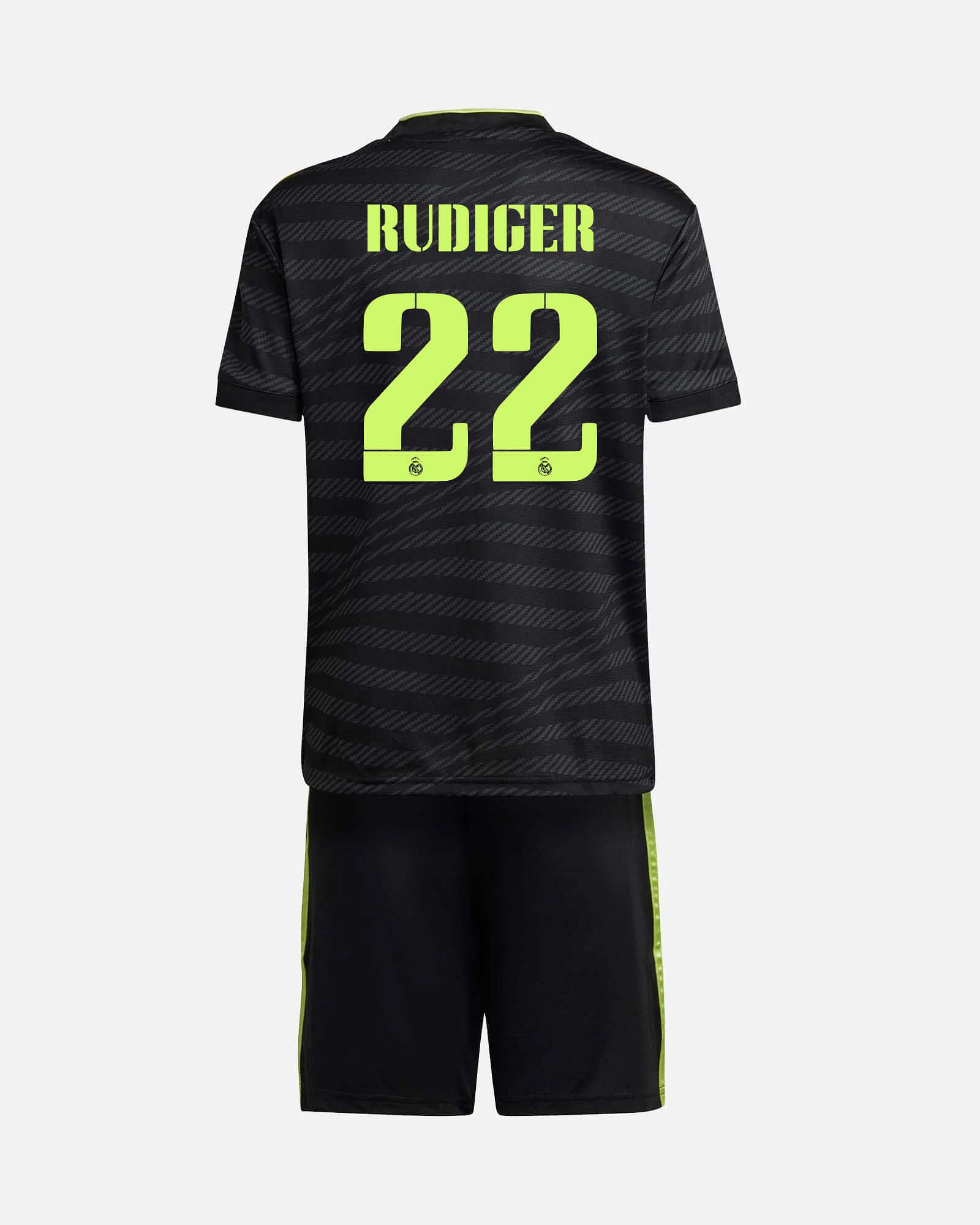 Conjunto 3ª Real Madrid 2022/2023 Rüdiger - Fútbol Factory