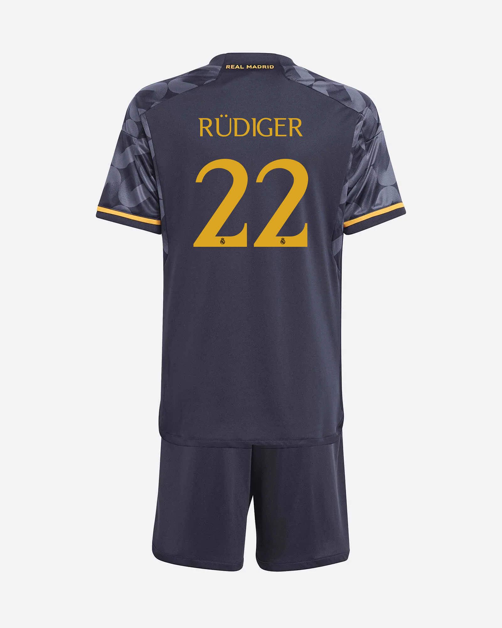 Conjunto 2ª Real Madrid 2023/2024 Rüdiger - Fútbol Factory