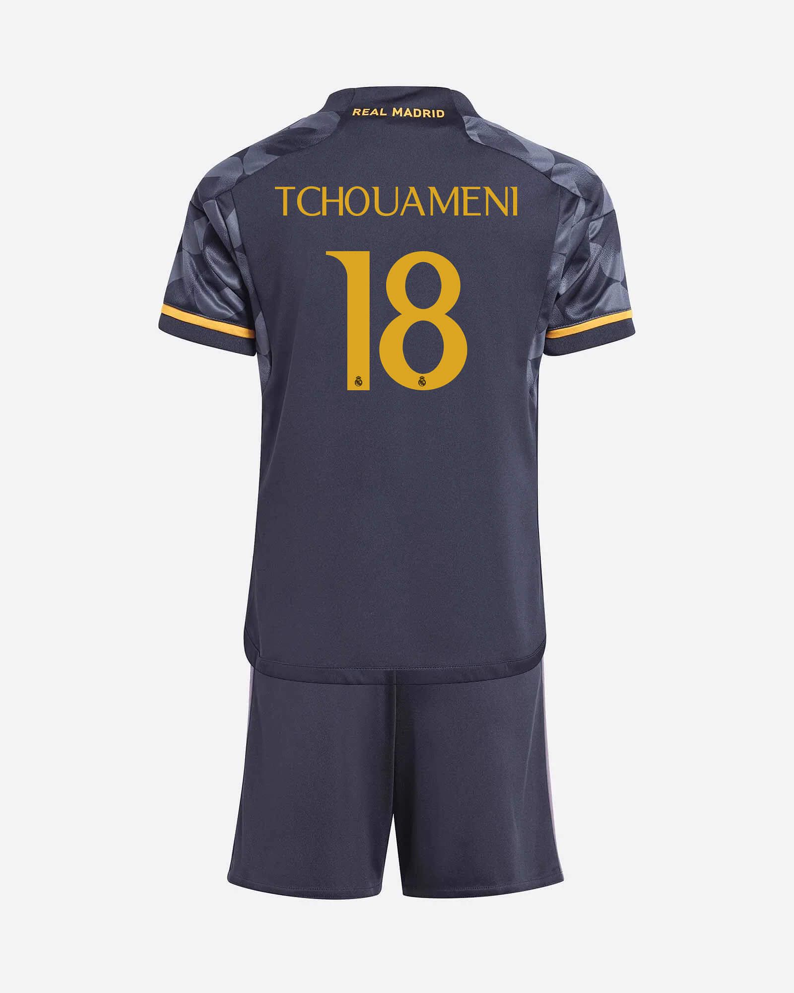 Conjunto 2ª Real Madrid 2023/2024 Tchouameni - Fútbol Factory