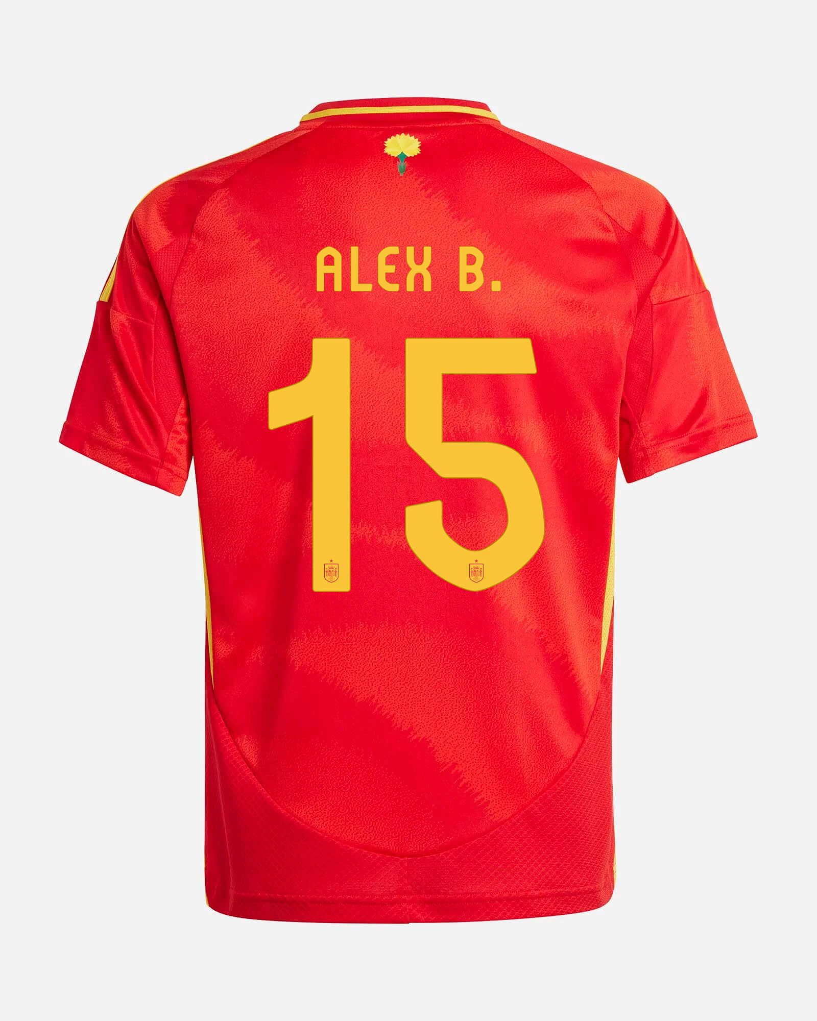 Camiseta 1ª España EURO 2024  Alex B. - Fútbol Factory