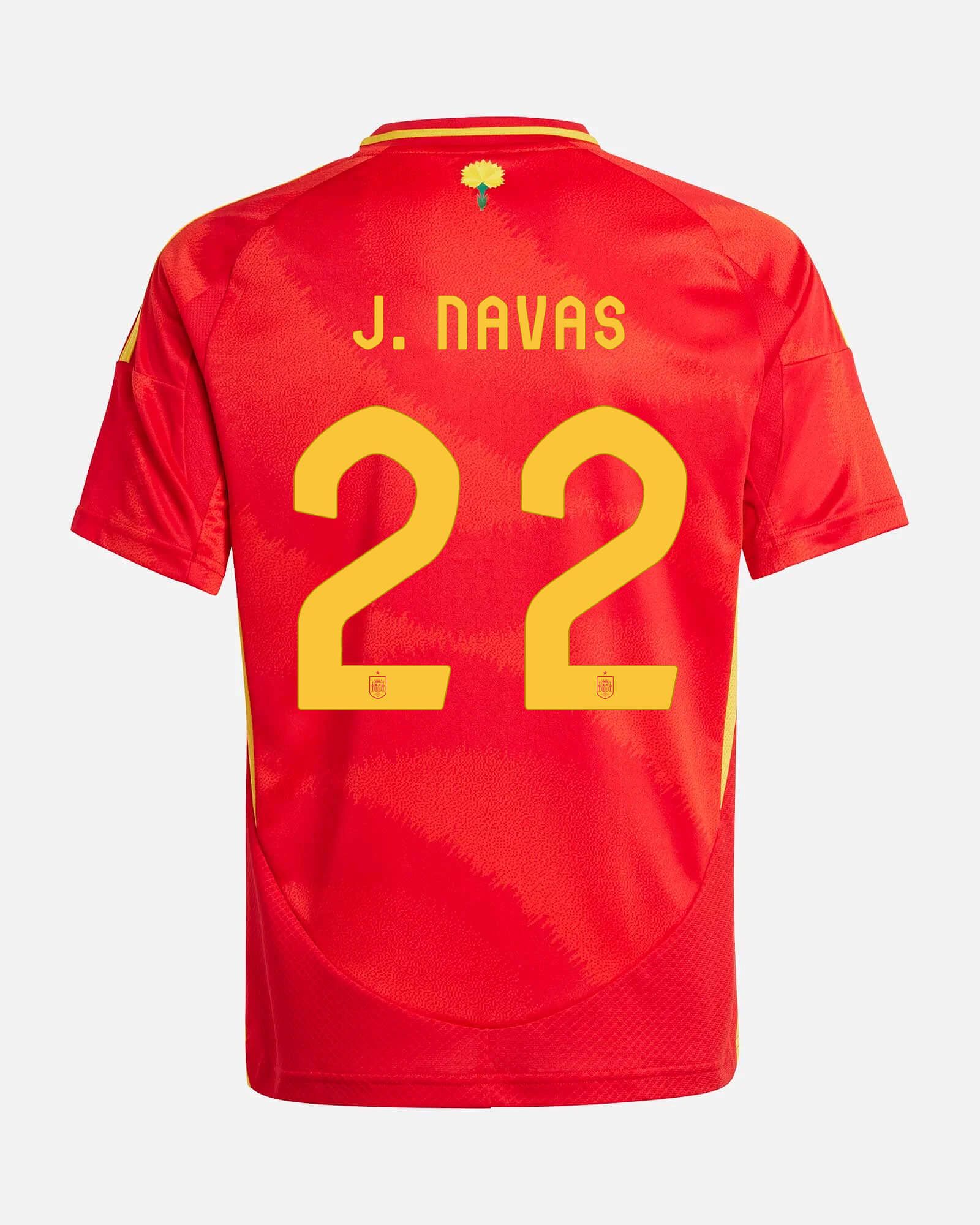 Camiseta 1ª España EURO 2024  J.Navas - Fútbol Factory