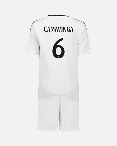 Conjunto 1ª Real Madrid 2024/2025 Camavinga
