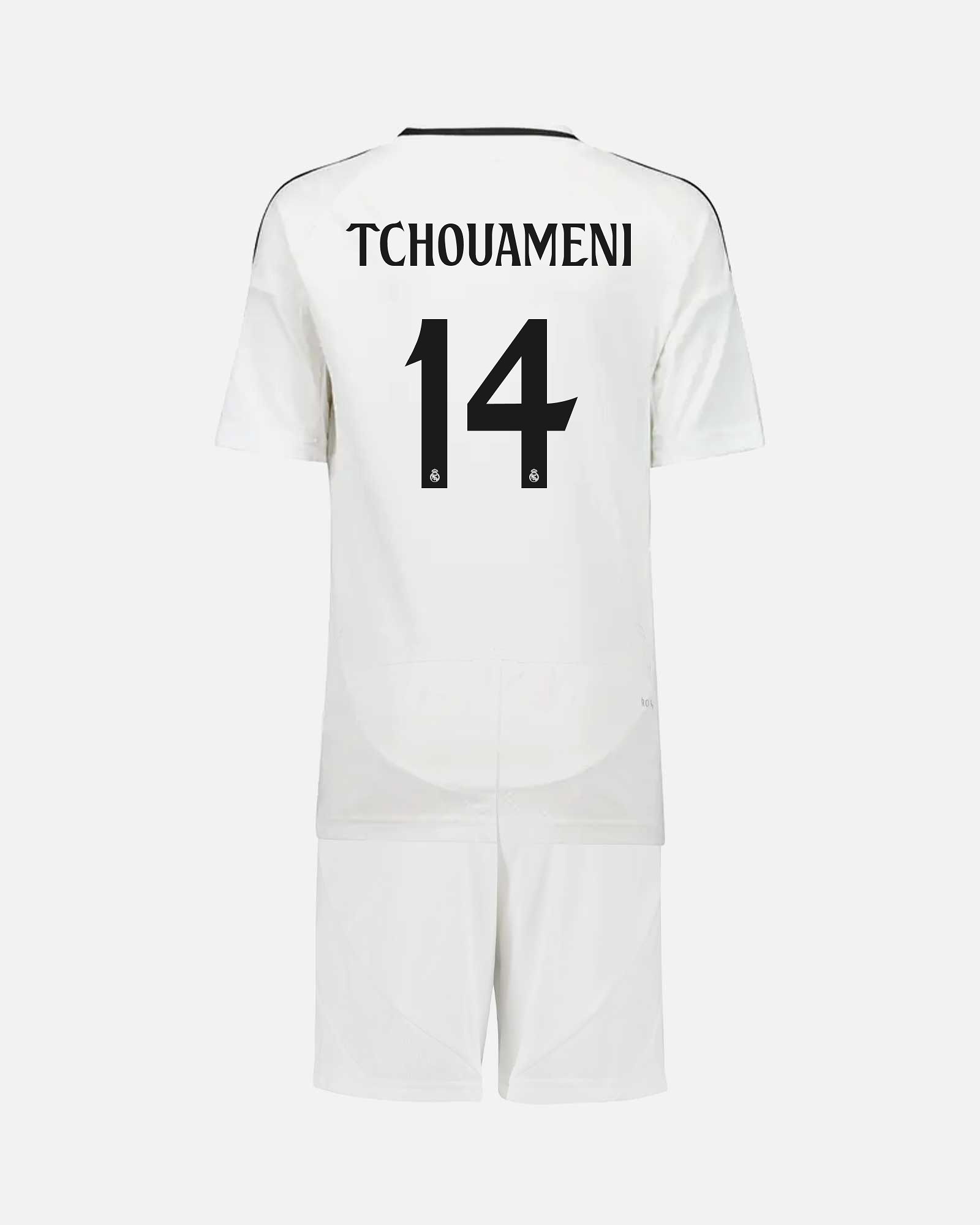 Conjunto 1ª Real Madrid 2024/2025 Tchouameni - Fútbol Factory