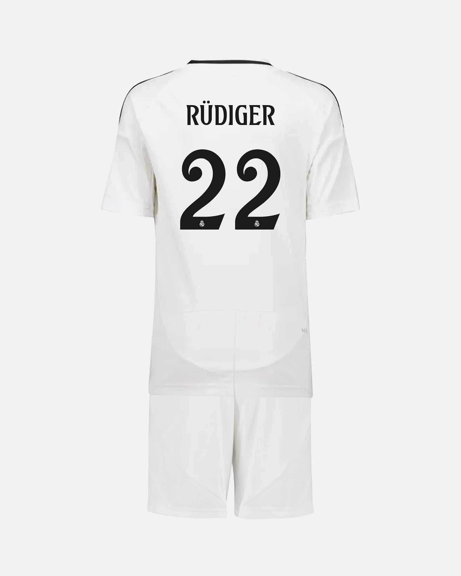 Conjunto 1ª Real Madrid 2024/2025 Rüdiger - Fútbol Factory