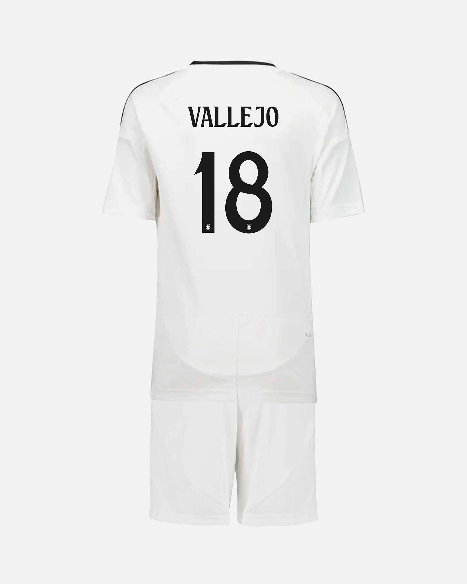 Conjunto 1ª Real Madrid 2024/2025 Vallejo - Fútbol Factory