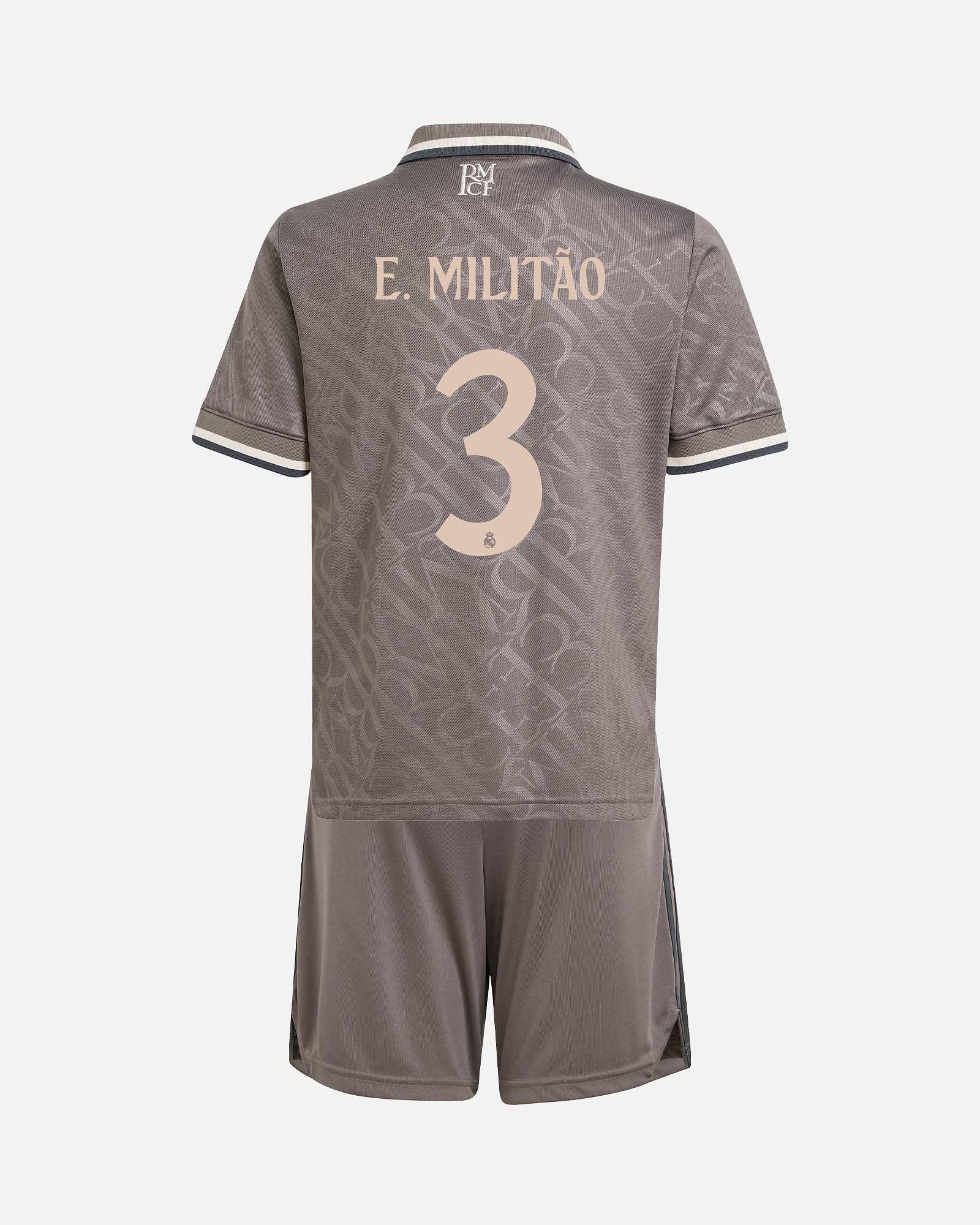 Conjunto 3ª Real Madrid 2024/2025 E. Militão - Fútbol Factory