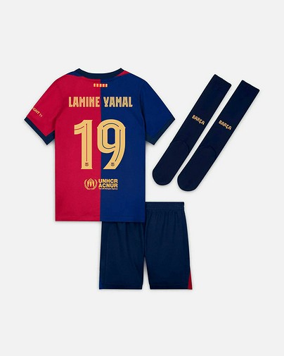 Conjunto 1ª FC Barcelona 2024/2025  Lamine Yamal