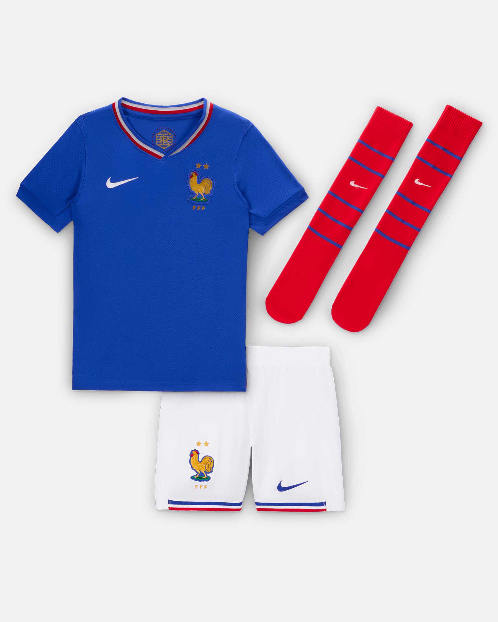 Conjunto 1ª Francia EURO 2024 - Fútbol Factory