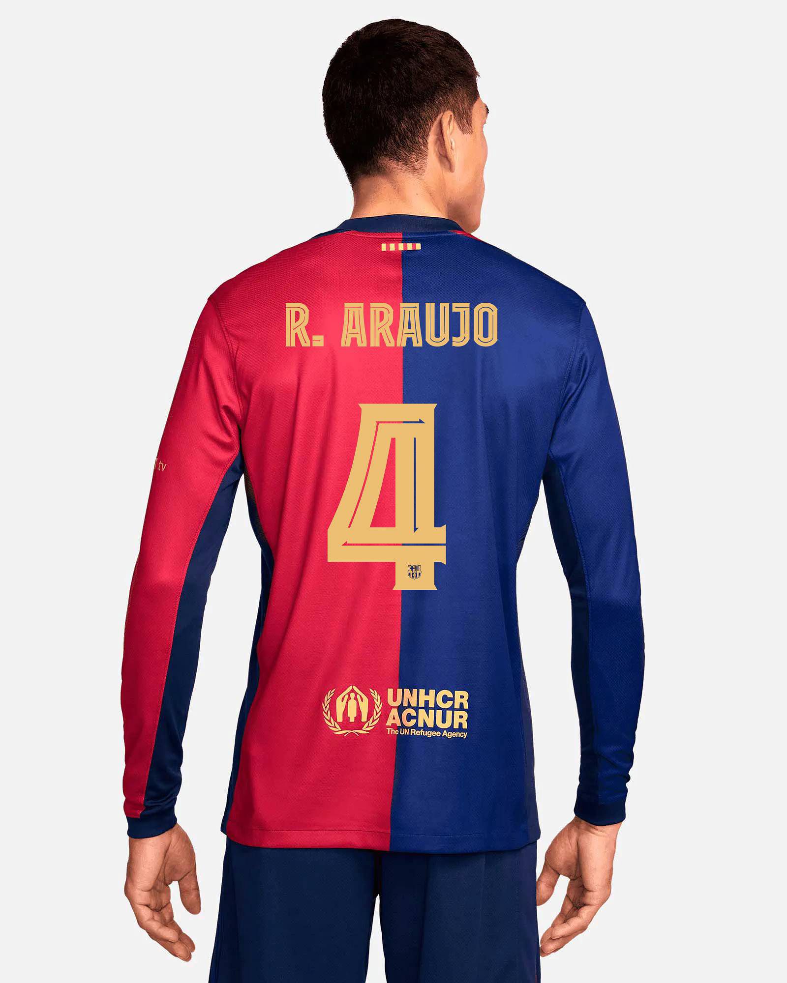 Camiseta manga larga 1ª FC Barcelona 2024/2025  R. Araujo - Fútbol Factory