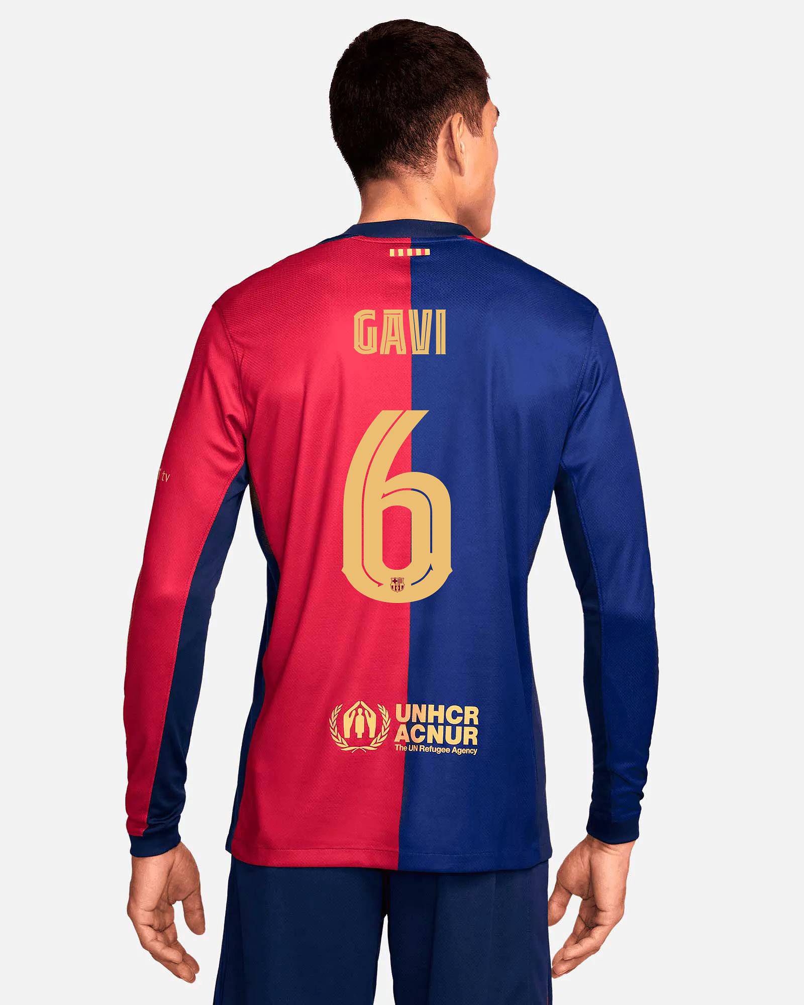 Camiseta manga larga 1ª FC Barcelona 2024/2025  Gavi - Fútbol Factory