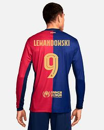 Camiseta manga larga 1ª FC Barcelona 2024/2025  Lewandowski