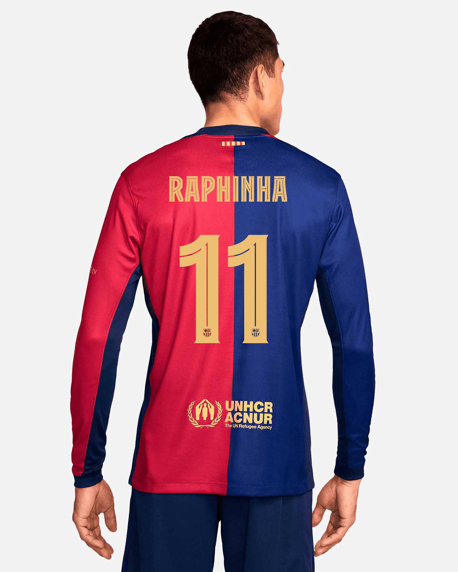 Camiseta manga larga 1ª FC Barcelona 2024/2025  Raphinha - Fútbol Factory