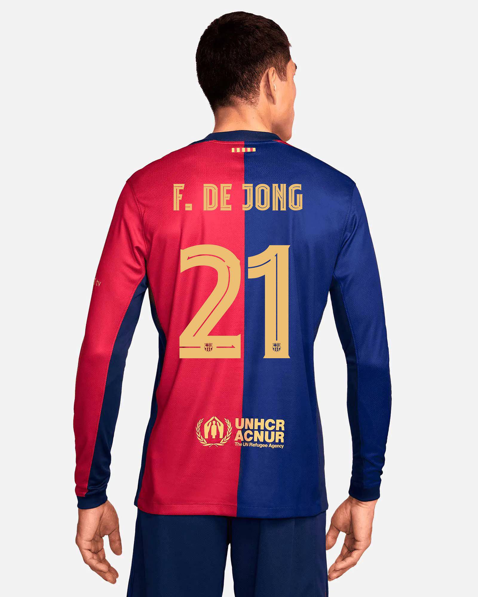 Camiseta manga larga 1ª FC Barcelona 2024/2025  F. De Jong - Fútbol Factory