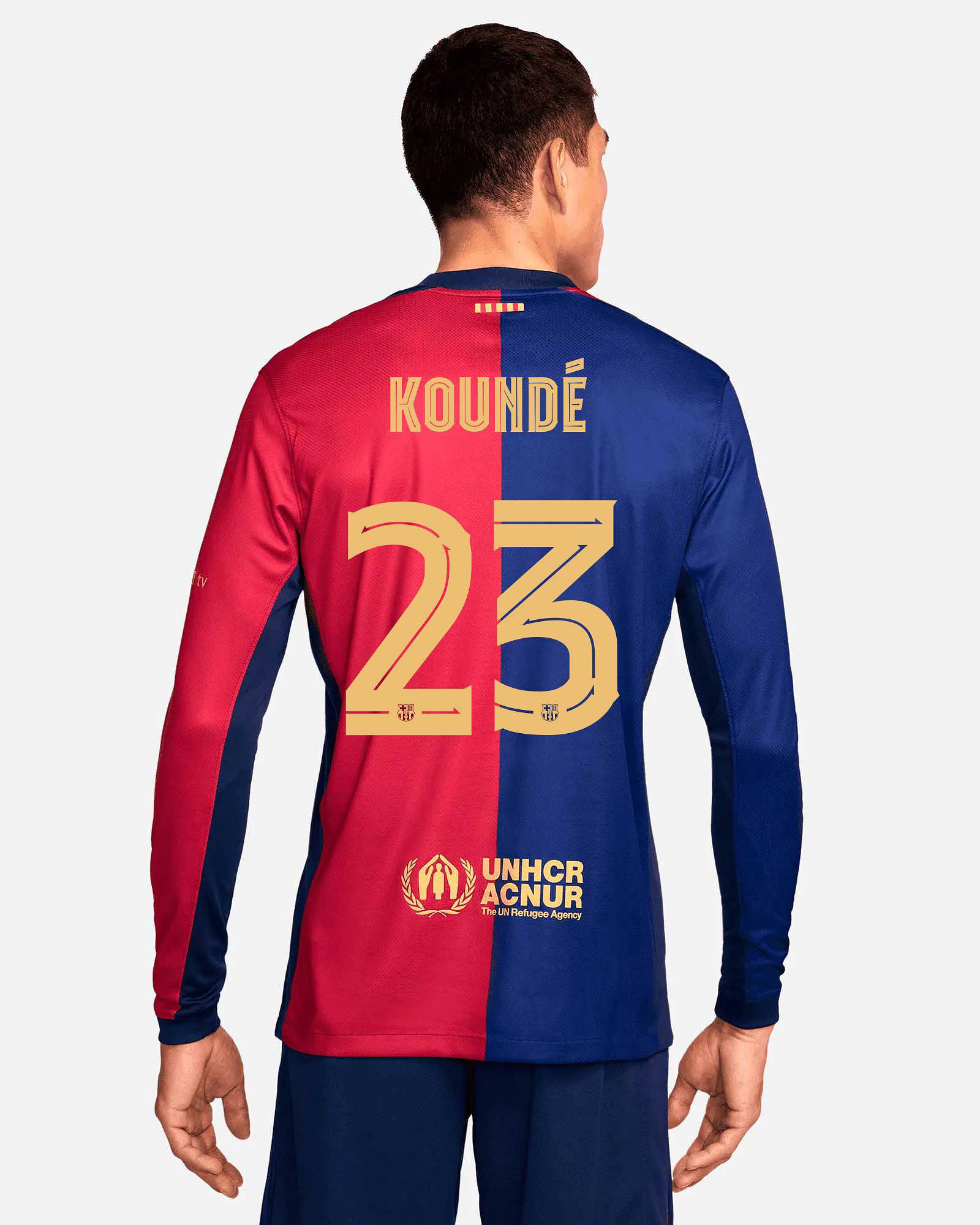 Camiseta manga larga 1ª FC Barcelona 2024/2025  Koundé - Fútbol Factory