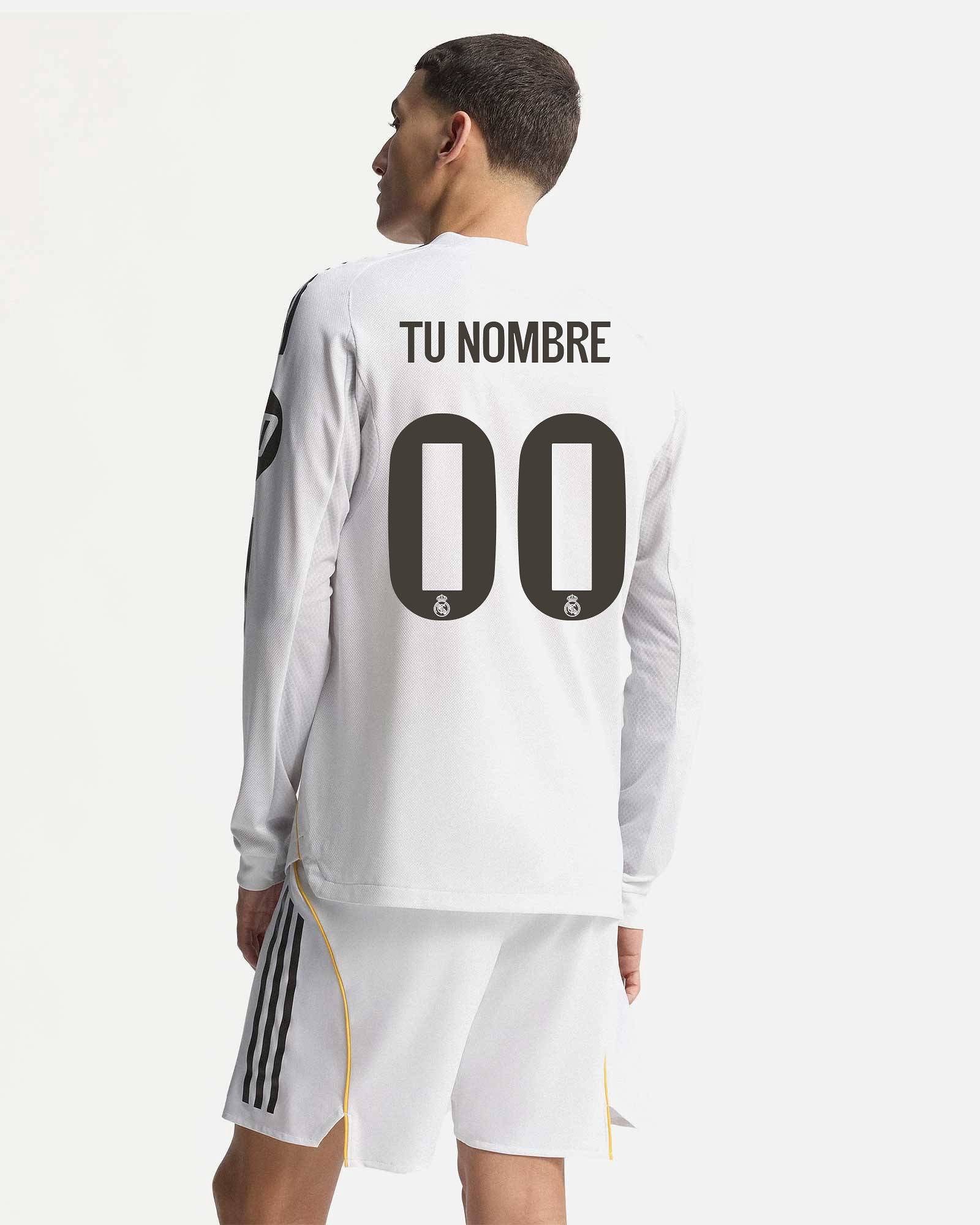 Camiseta de manga longa 1ª Real Madrid 2025/2026 Authentic Personalizado - Fútbol Factory