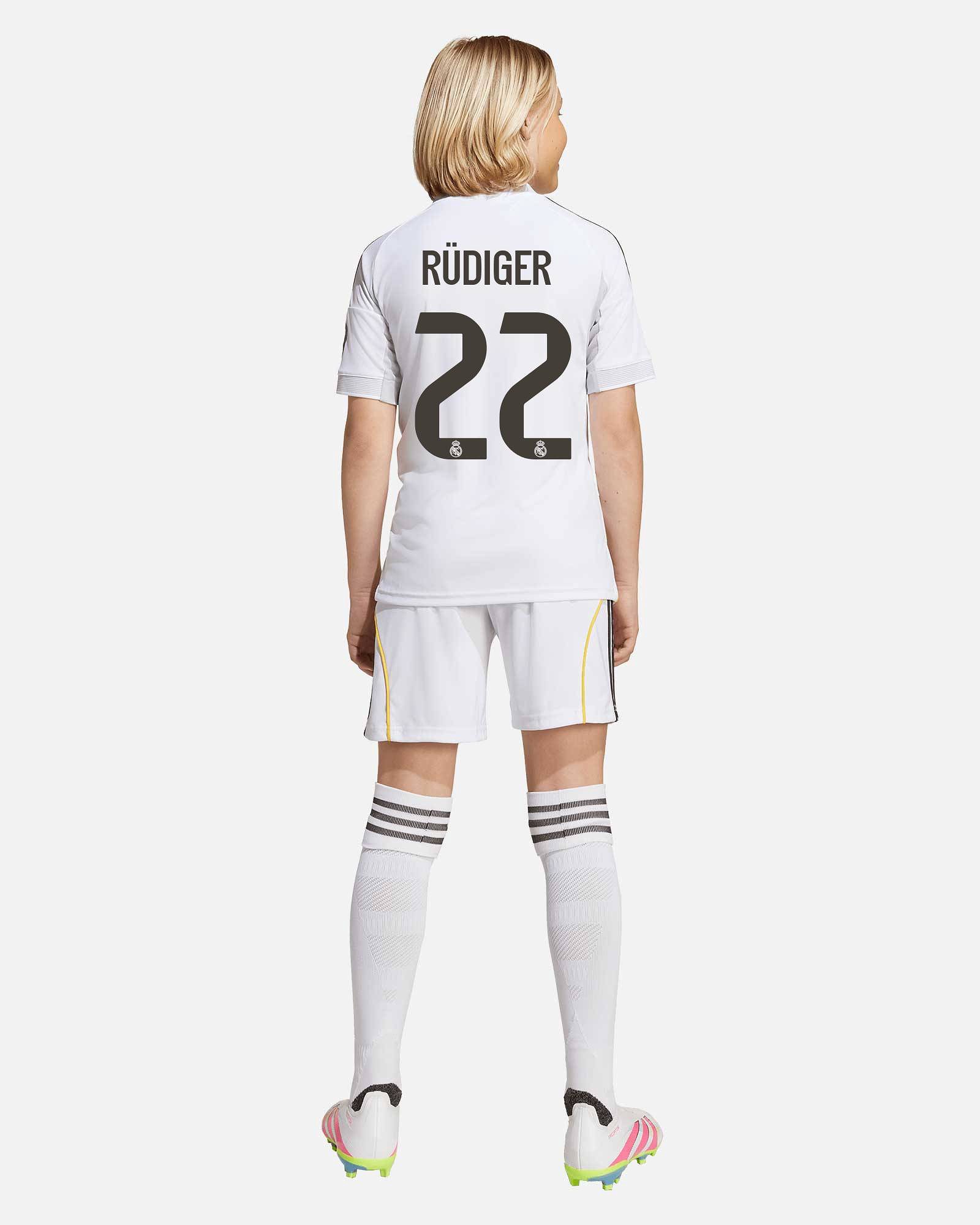 Conjunto 1ª Real Madrid 2025/2026 Rüdiger - Fútbol Factory