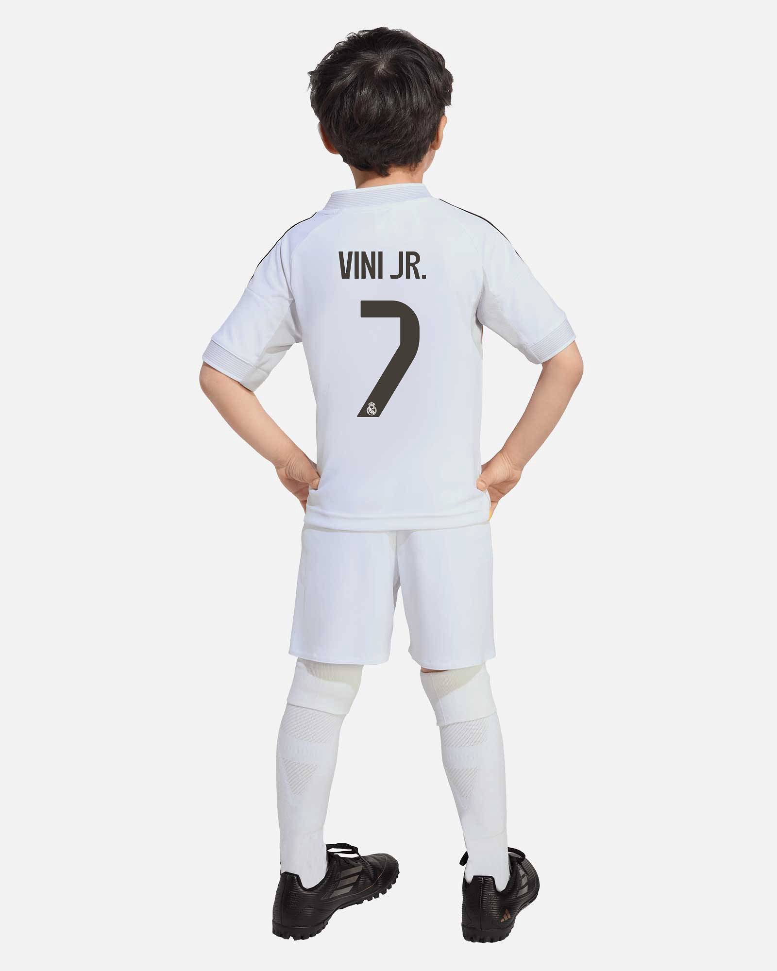 Mini conjunto 1ª Real Madrid 2025/2026 Vini Jr. Mini conjunto 1ª Real Madrid 2025/2026 Vini Jr. - Fútbol Factory