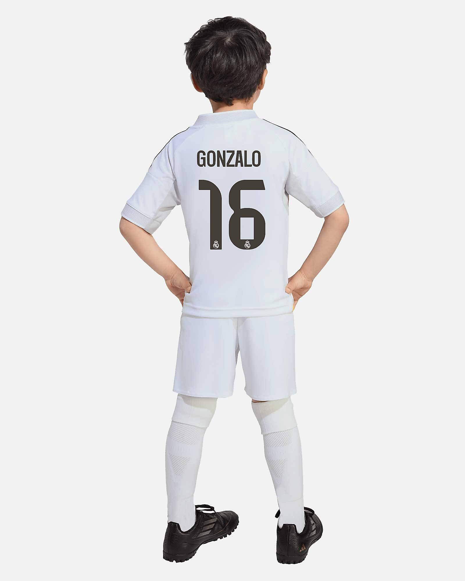  Mini conjunto 1ª Real Madrid 2025/2026 Gonzalo - Fútbol Factory