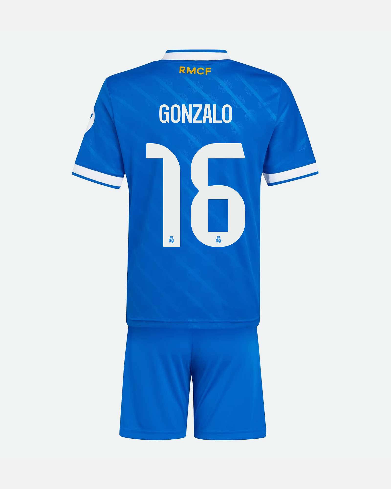 Conjunto 3ª Real Madrid 2025/2026 Gonzalo - Fútbol Factory