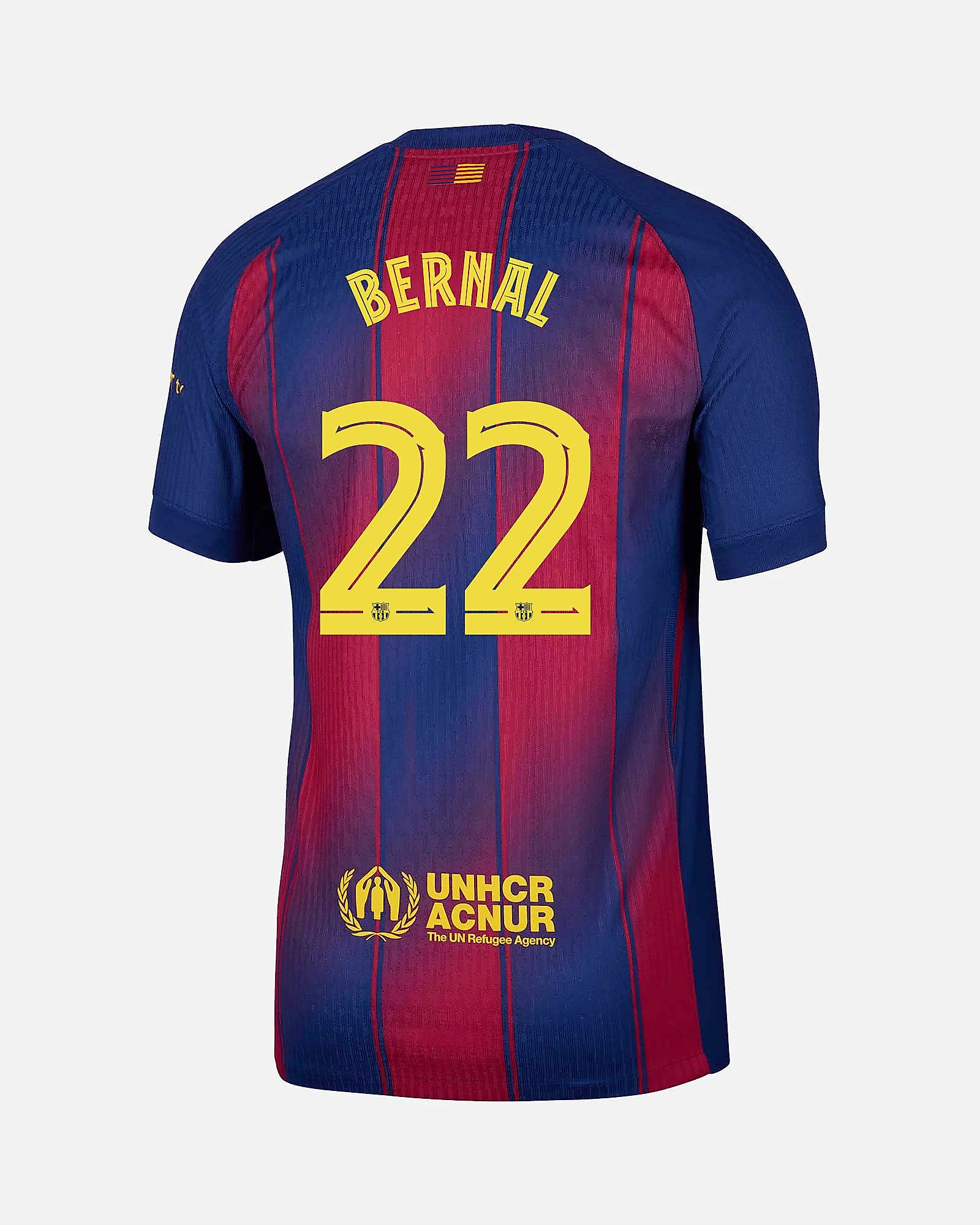 Camiseta 1ª FC Barcelona 2025/2026 Match Bernal Camiseta 1ª FC Barcelona 2025/2026 Match Bernal - Fútbol Factory