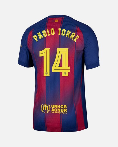 Camiseta 1ª FC Barcelona 2025/2026 Match Pablo Torre