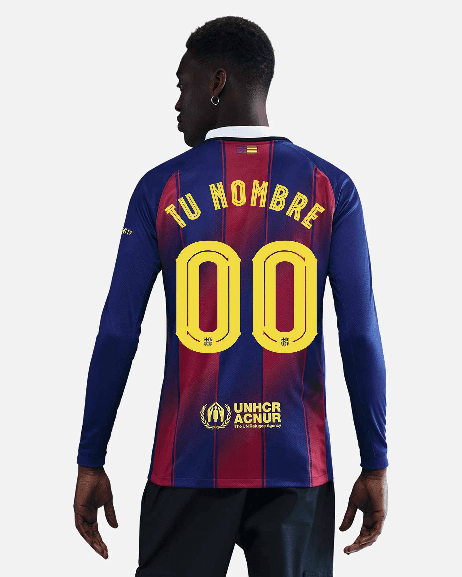 Camiseta manga larga 1ª FC Barcelona 2025/2026  Personalizado - Fútbol Factory