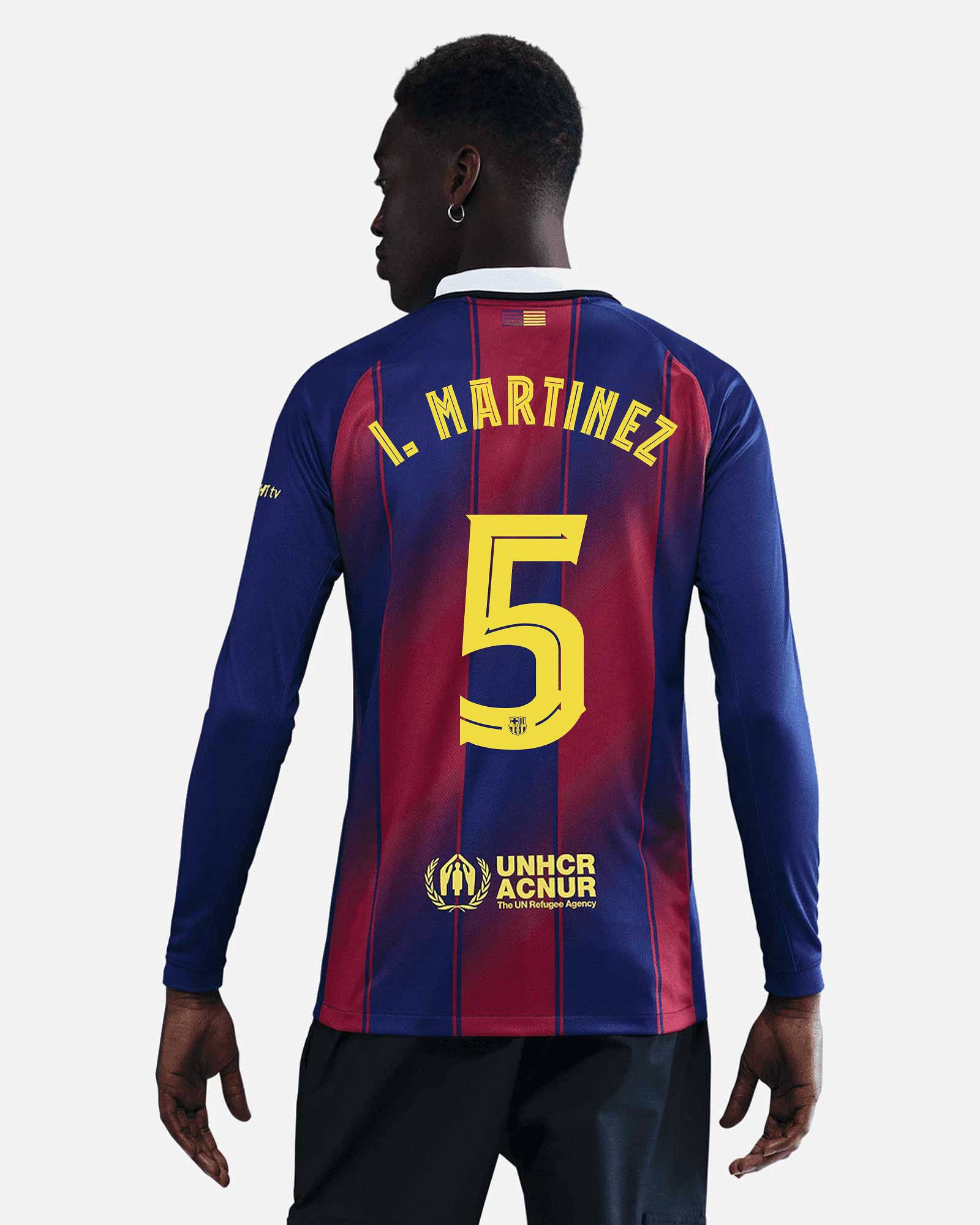Camiseta manga larga 1ª FC Barcelona 2025/2026  I. Martinez - Fútbol Factory