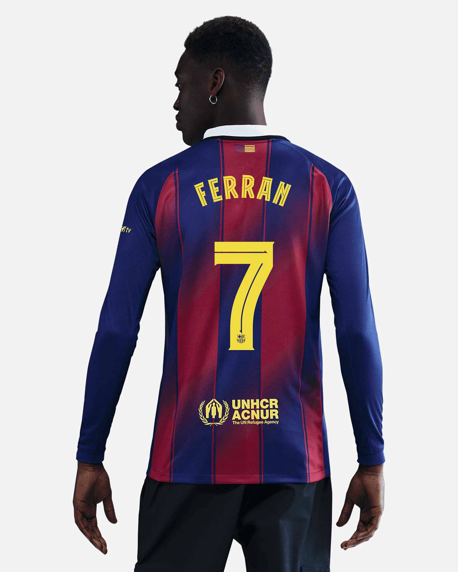 Camiseta manga larga 1ª FC Barcelona 2025/2026  Ferran - Fútbol Factory