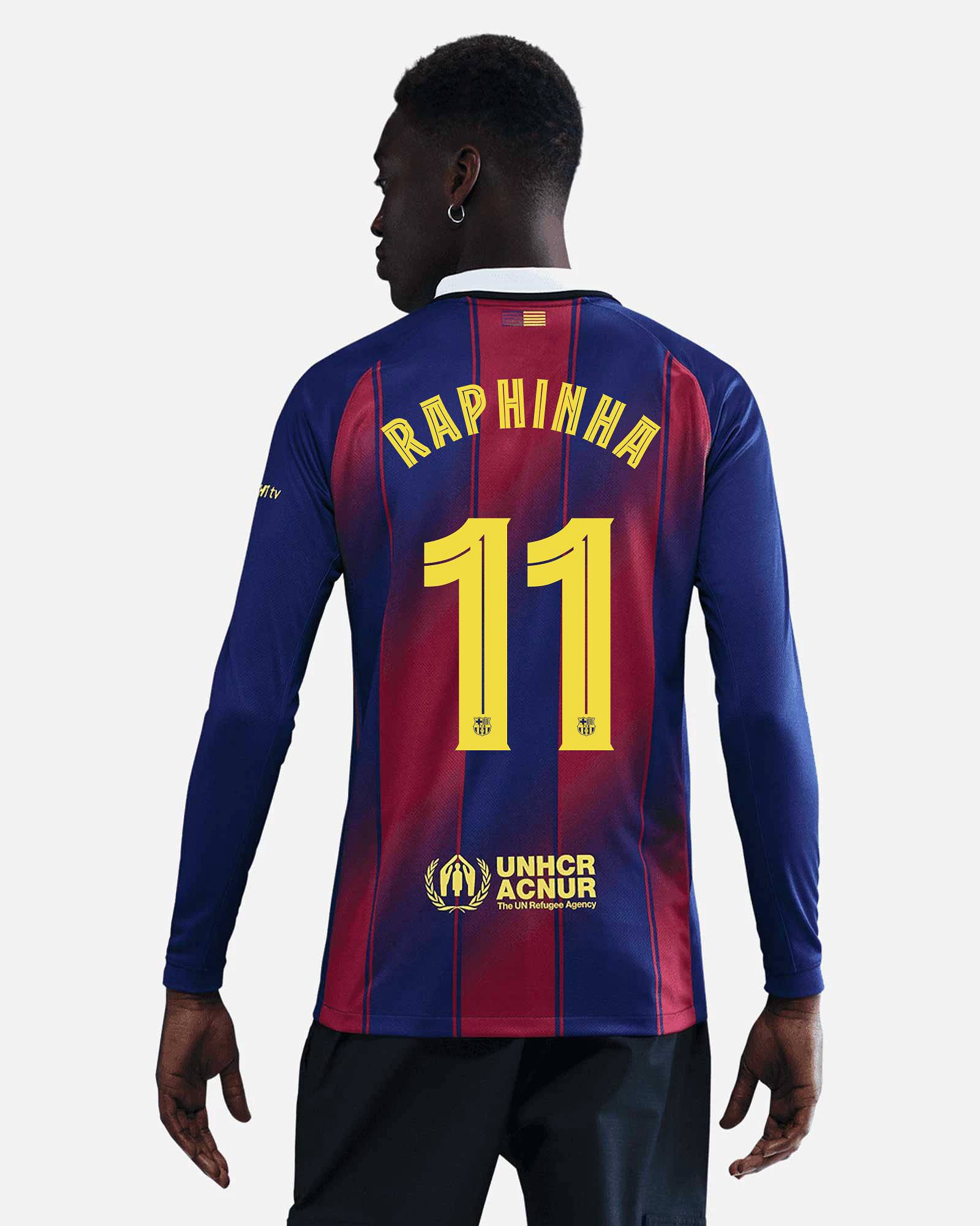 Camiseta manga larga 1ª FC Barcelona 2025/2026  Raphinha - Fútbol Factory
