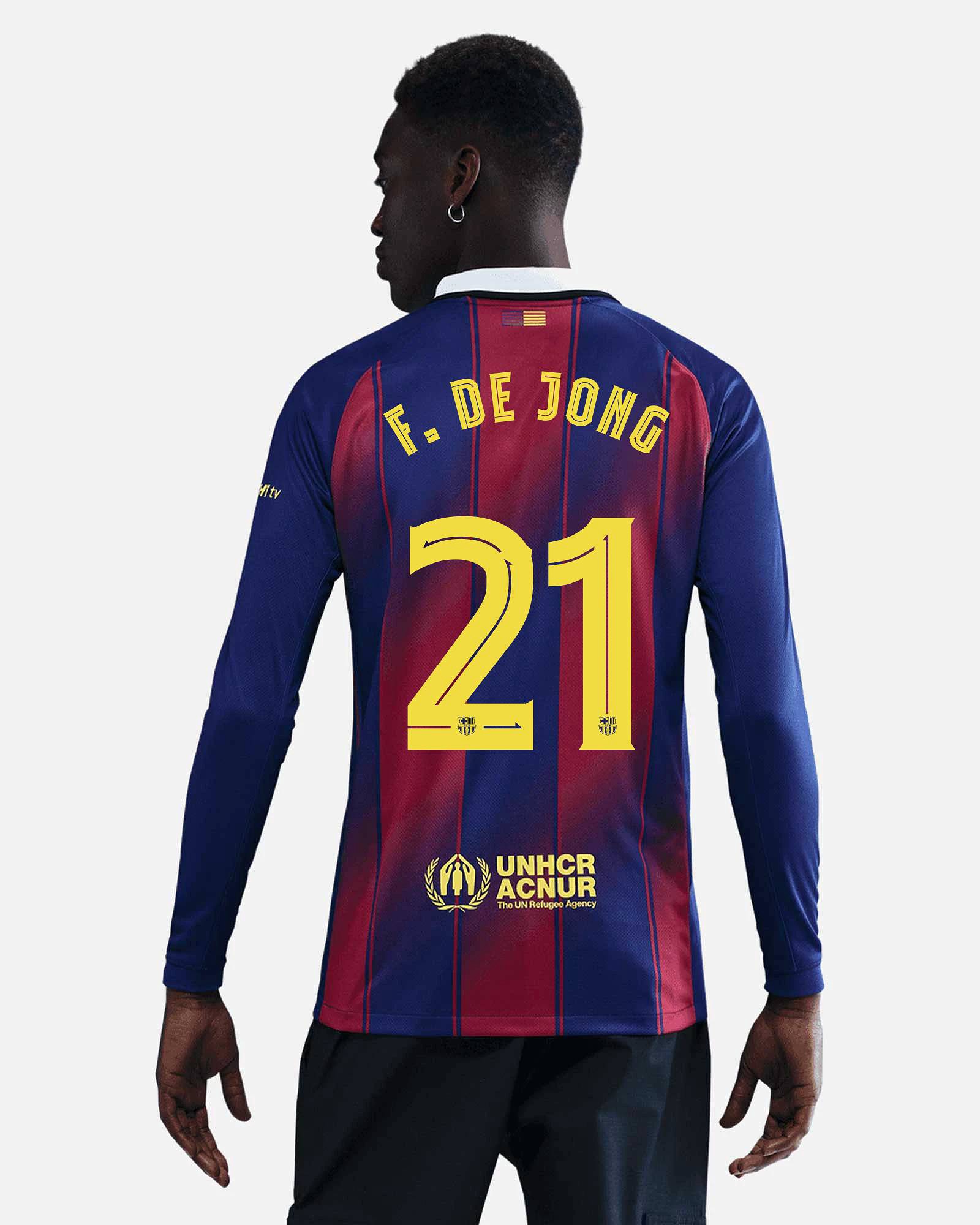 Camiseta manga larga 1ª FC Barcelona 2025/2026  F. De Jong - Fútbol Factory