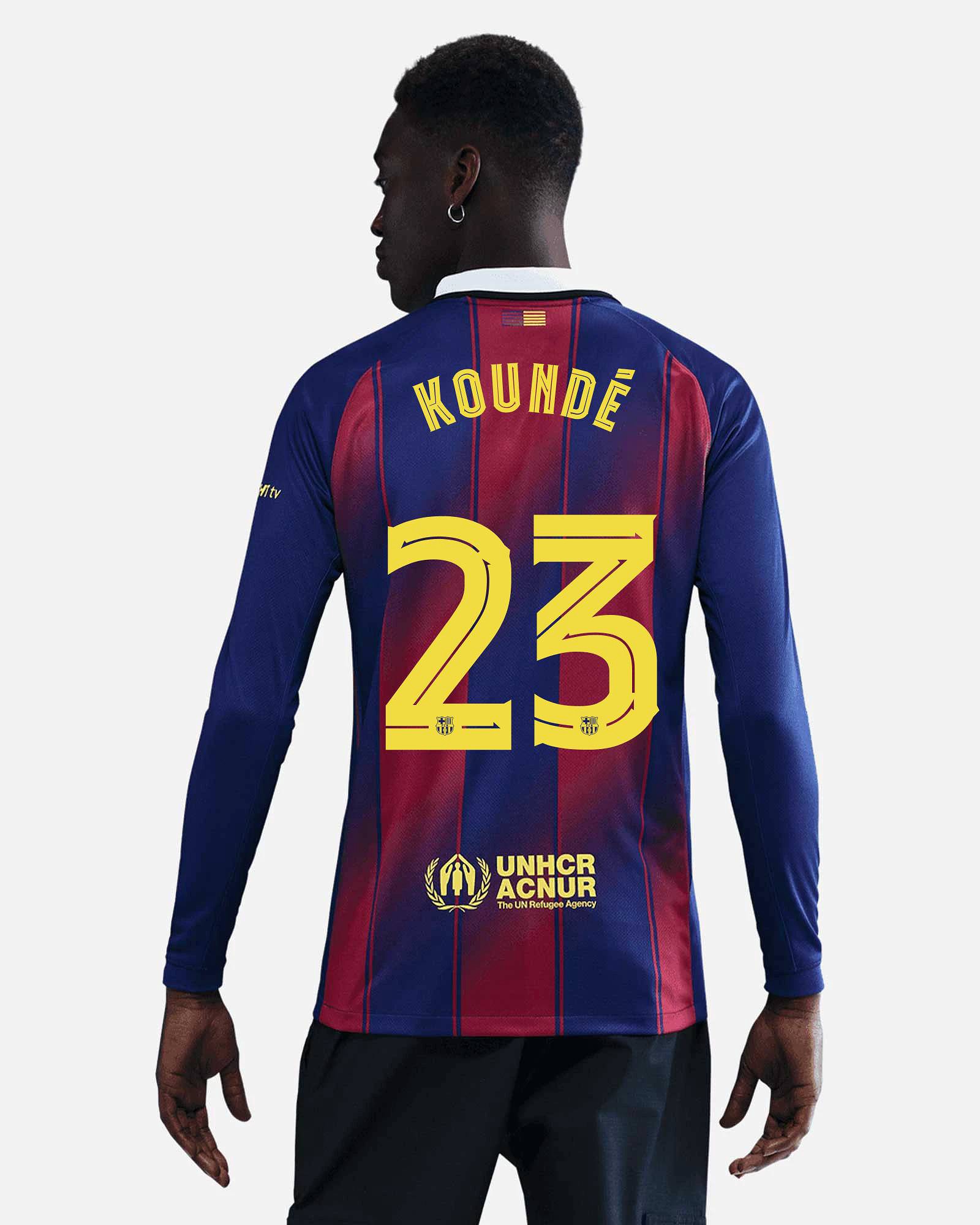 Camiseta manga larga 1ª FC Barcelona 2025/2026  Koundé - Fútbol Factory