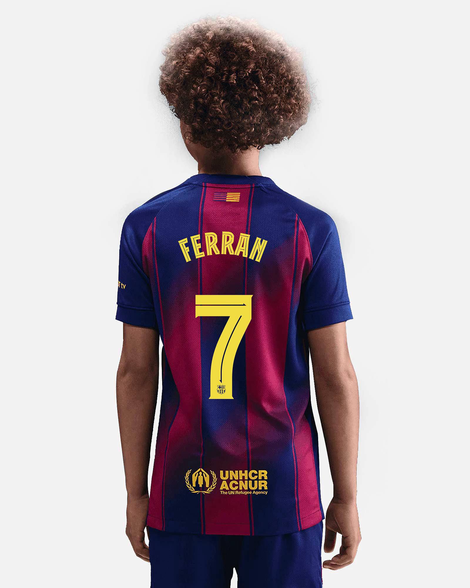 Camiseta 1ª FC Barcelona 2025/2026 Ferran Camiseta 1ª FC Barcelona 2025/2026 Ferran - Fútbol Factory